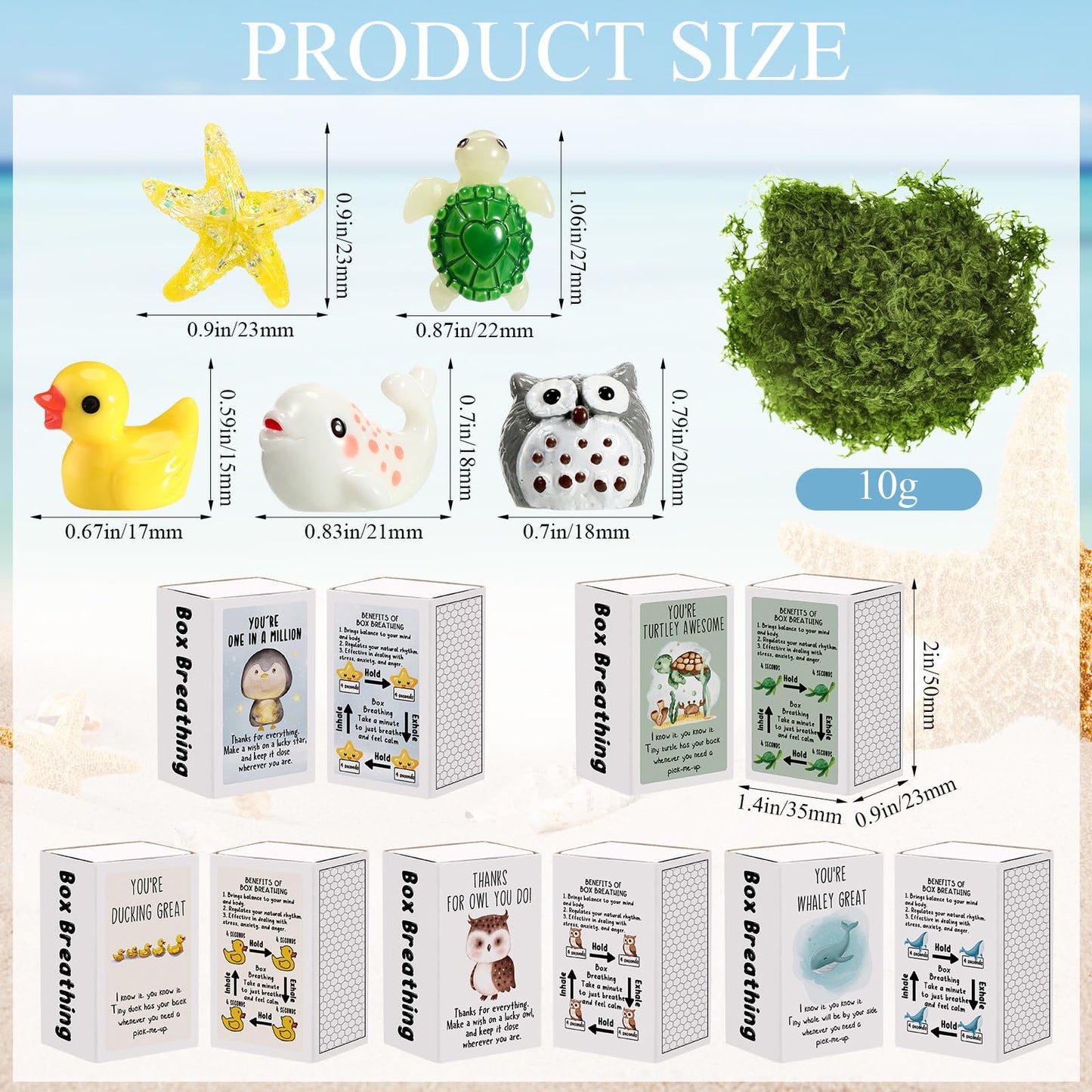 Cinnvoice 100 Set Bulk End of Year Student Gifts from Teacher Graduation Employee Appreciation Gifts Emotional Support Cute Resin Ornaments Positive Desk Pets with Mini Card Box (Duck)