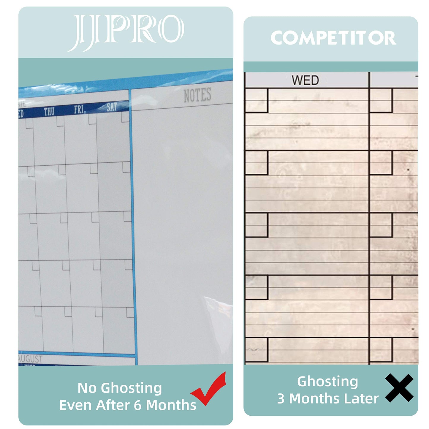 Large Dry Erase Wall Calendar - 38" x 72" - Undated Blank Reusable Yearly Calendar - Giant Whiteboard Annual Poster - Laminated Office Jumbo 12 Month Calendar