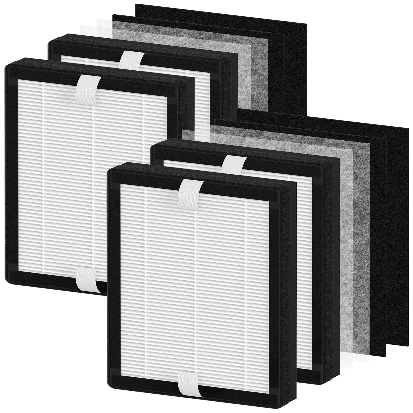 4 Packs IAF-H-100B Replacement Filter B Compatible with Idylis AC-2125, AC-2126, IAP-10-125, IAPC-40-140, IAP-10-150, IAP-10-050 Air Cleaner Purifiers with 4 Activated Carbon Pre-Filter