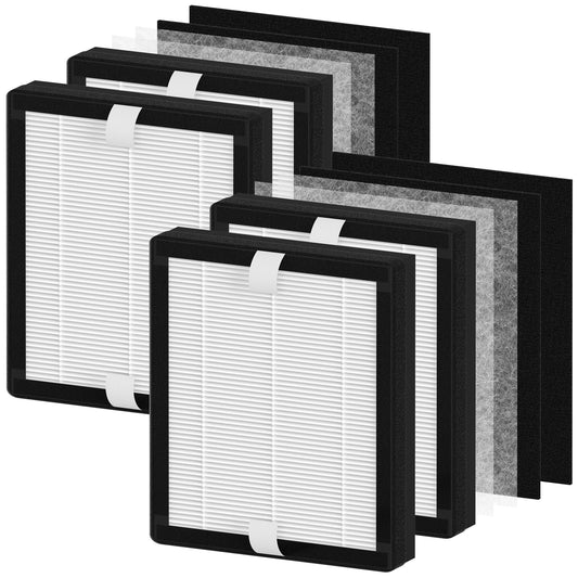 4 Packs IAF-H-100B Replacement Filter B Compatible with Idylis AC-2125, AC-2126, IAP-10-125, IAPC-40-140, IAP-10-150, IAP-10-050 Air Cleaner Purifiers with 4 Activated Carbon Pre-Filter