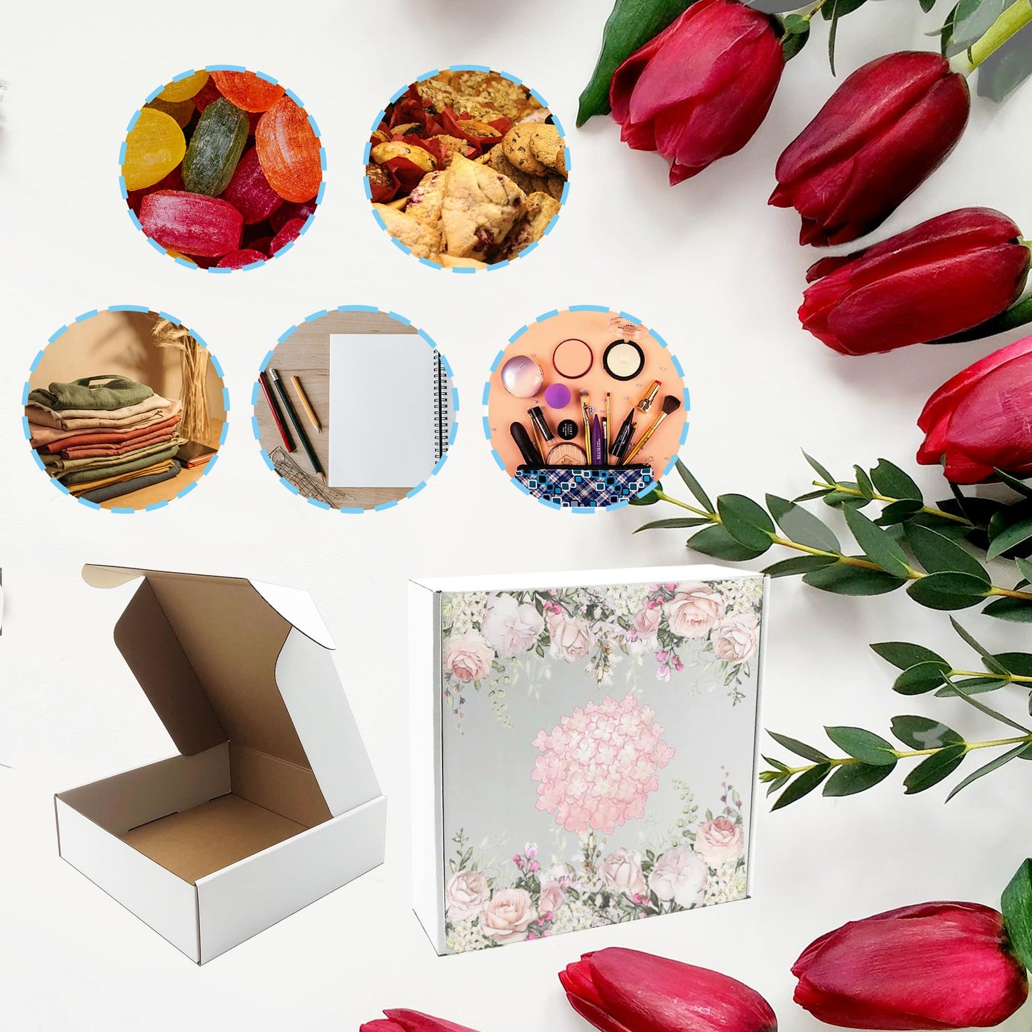 10x10x3 inch Shipping Boxes, White Corrugated Cardboard Box Literature Mailing Shipping Packaging Recyclable Storage Boxes and Craft Gifts Giving Products Business White Box Set of 25 (10''x10''x3'')