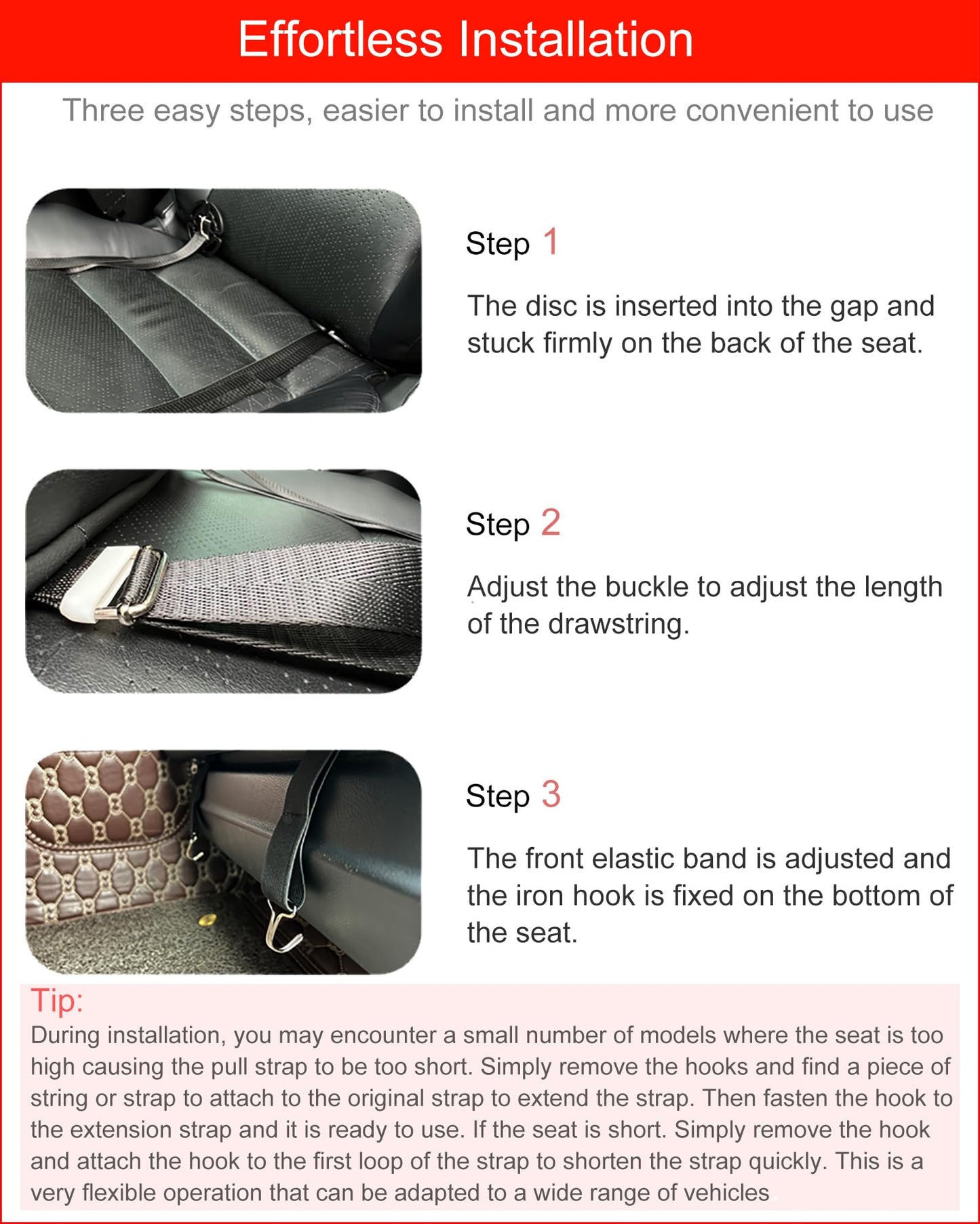 Pianotlbosx Car Leg Extender Leg Support for Driving, Car Front Seat Thigh Extender Support Cushions, Adjustable Length/Height/Angle Leg Rest Pillow for Cars Office (Black)
