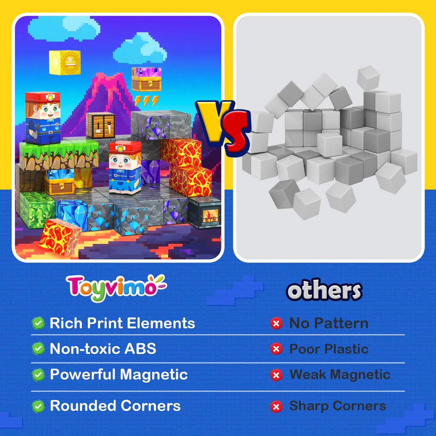 150PCS Magnetic Blocks - Build Mine Magnet World Kids Building Blocks with Magnet Board for 3 4 5 6 7 8 9 10 Year Old Boys & Girls Magnetic Tiles STEM Sensory Outdoor Toys for Kids Ages 4-8 5-7