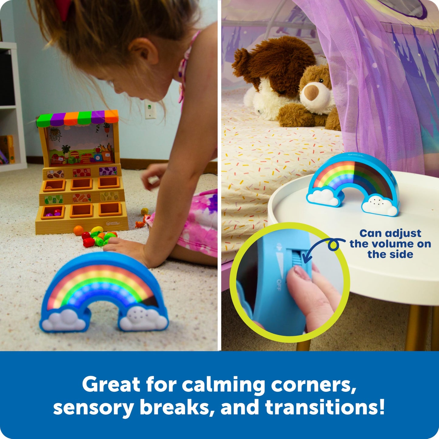Learning Resources Rainbow Visual Timer - Time Management for Children, Audio and Visual Alarms, Schedule for Kids, Social Emotional Learning Skills, Countdown for Teachers, Classroom Must Haves