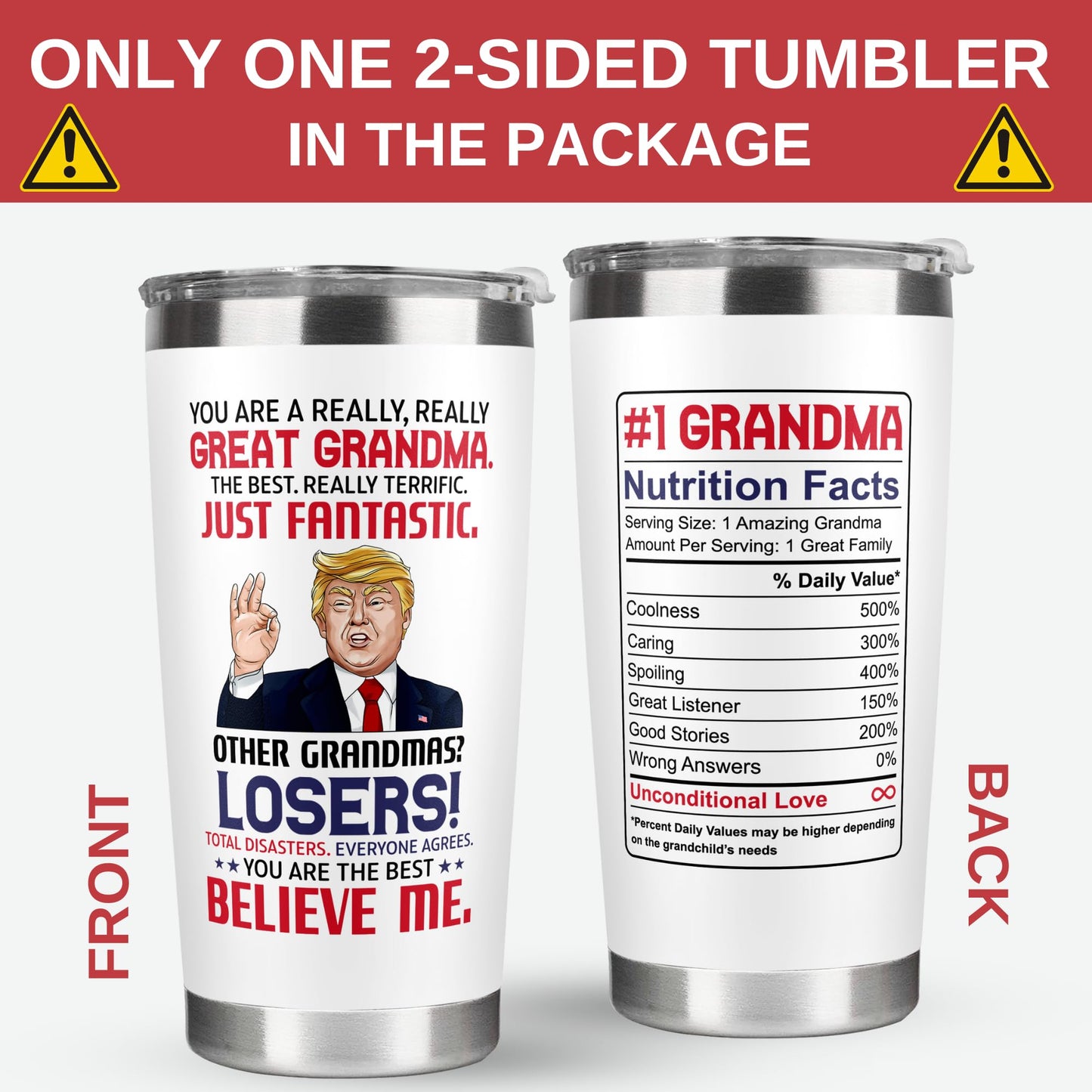 UMACVN Gifts for Grandma - Birthday, Mothers Day, Christmas Grandma Gifts from Grandchildren - Gift Ideas for Grandmother from Granddaughter, Grandson, Grandkids - 20 Oz Stainless Steel Tumbler