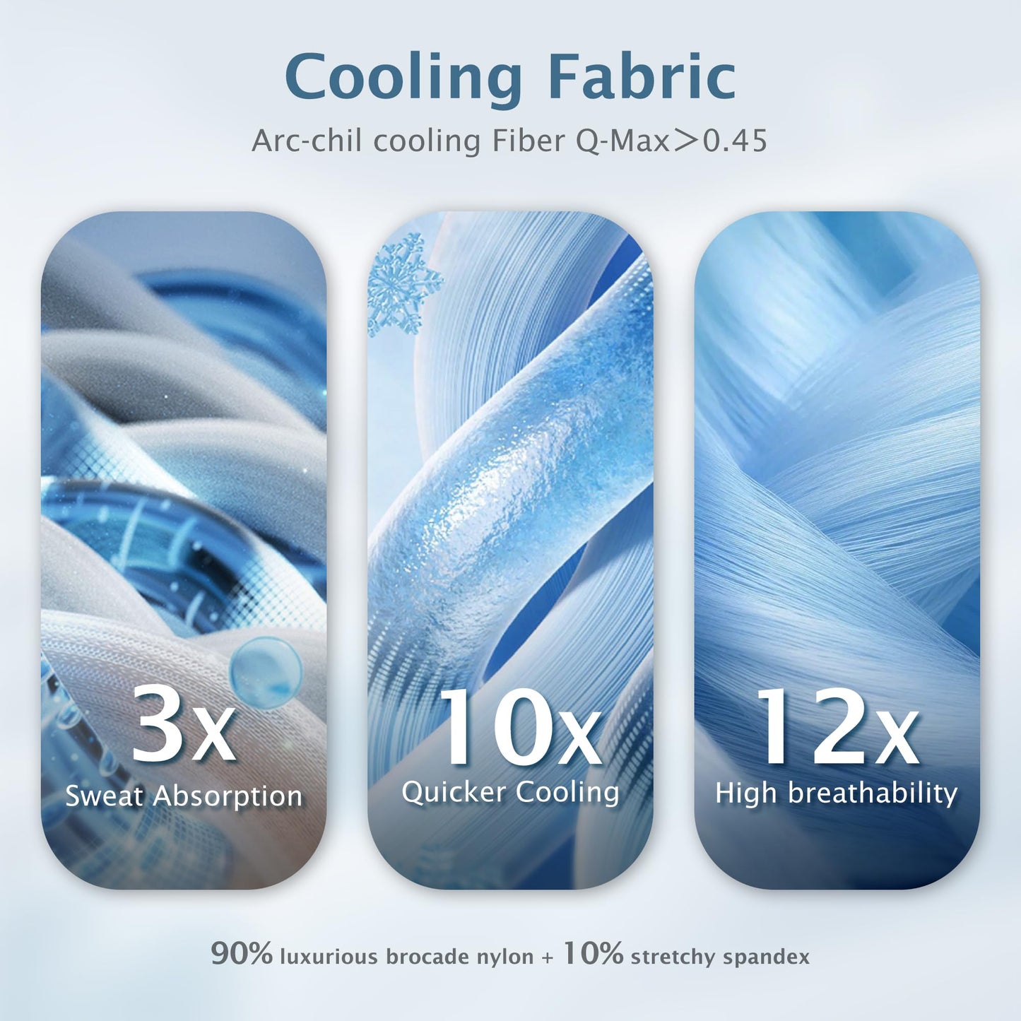 BEAUTEX Cooling Comforter Queen Size - Double Sided Cool Blanket for Hot Sleepers and Night Sweats, Q-Max>0.45, Breathable Lightweight Silky Summer Ice Blankets for All Season (Blue, 90" x 90")