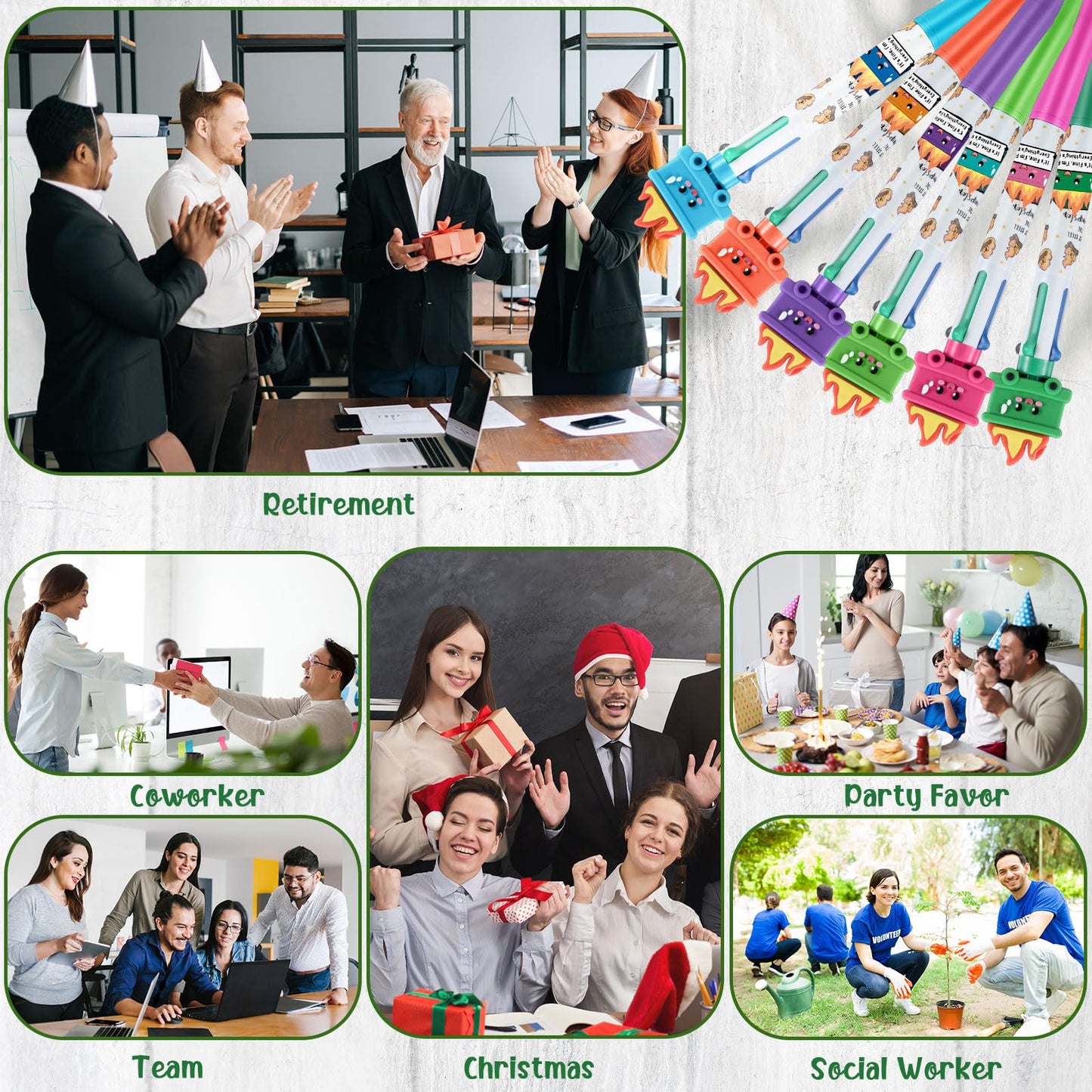 Kosiz 60 Sets Dumpster Fire Pens Gifts Bulk Mood Support Ballpoint Pens and Bookmarks Funny Appreciation Gifts for Graduation Employee Coworker Staff Nurse Teacher Office Desk Accessories