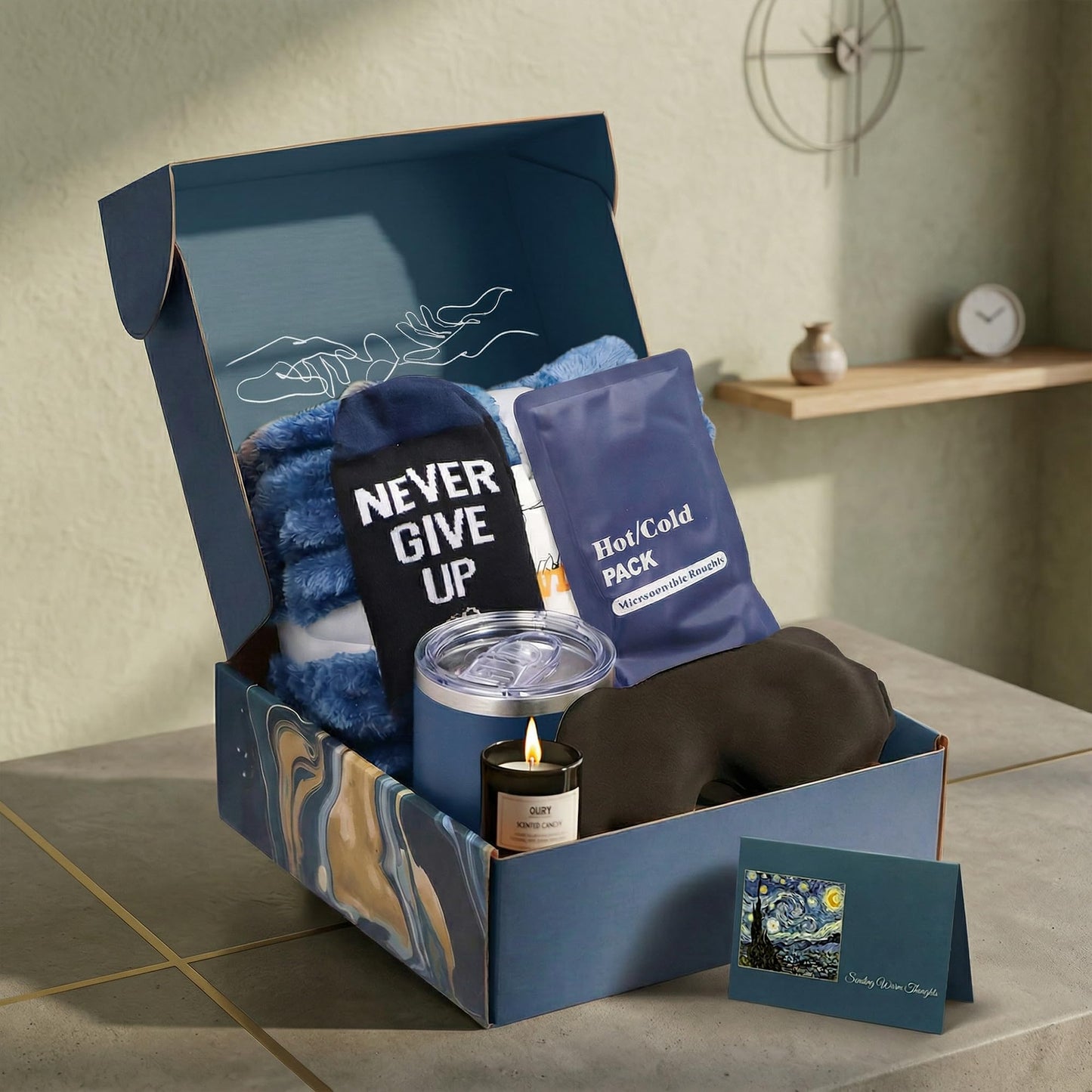 Get Well Soon Gift Basket Men, Care Package for Men, Get Well Soon Gifts for Man with Hot Cold Pack, After Surgery, Cancer Gifts, Sympathy Gift Basket, Feel Better, Sick Friend, Recovery, Dad, Husband