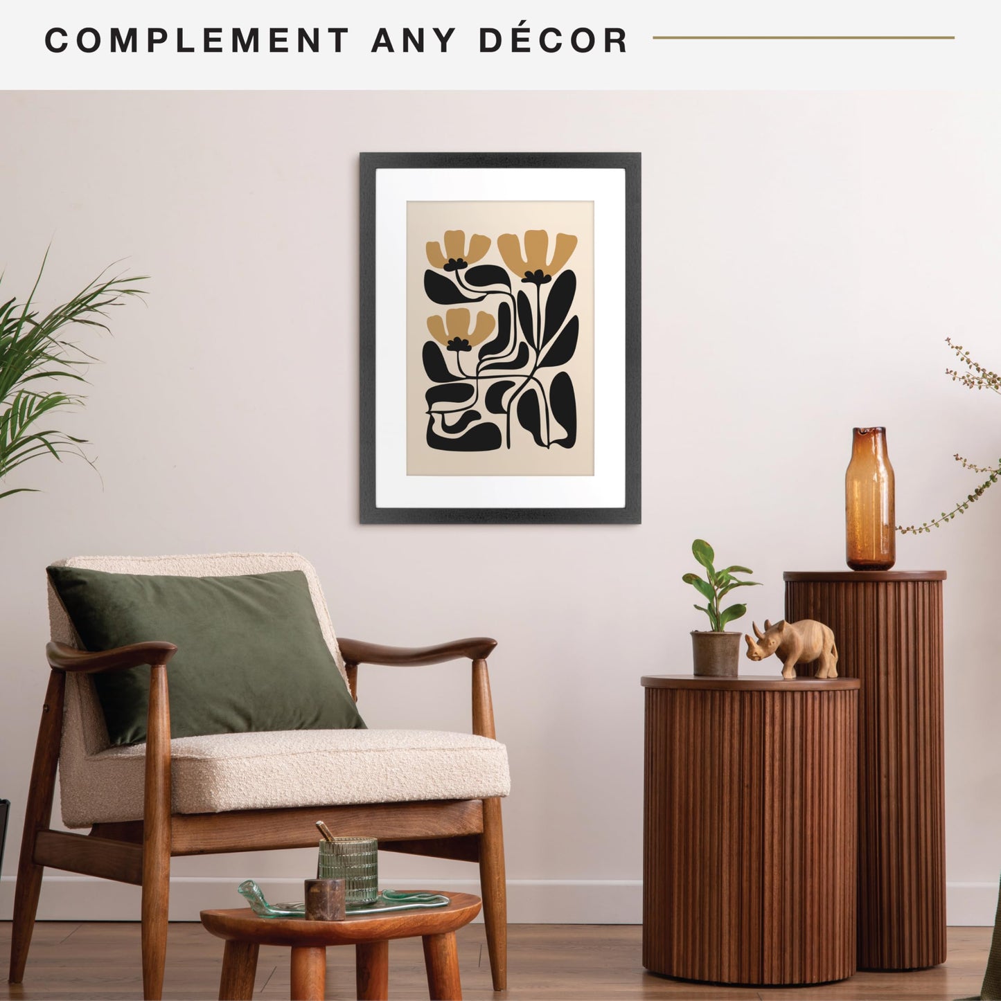 MCS Studio Gallery 17x23 Matted Poster Frame with 13x19 Picture Display, Black Woodgrain Engineered Wood Vertical & Horizontal Wall Hanging Large Picture Frame for Photos, Posters & Art Prints (1-Pack)