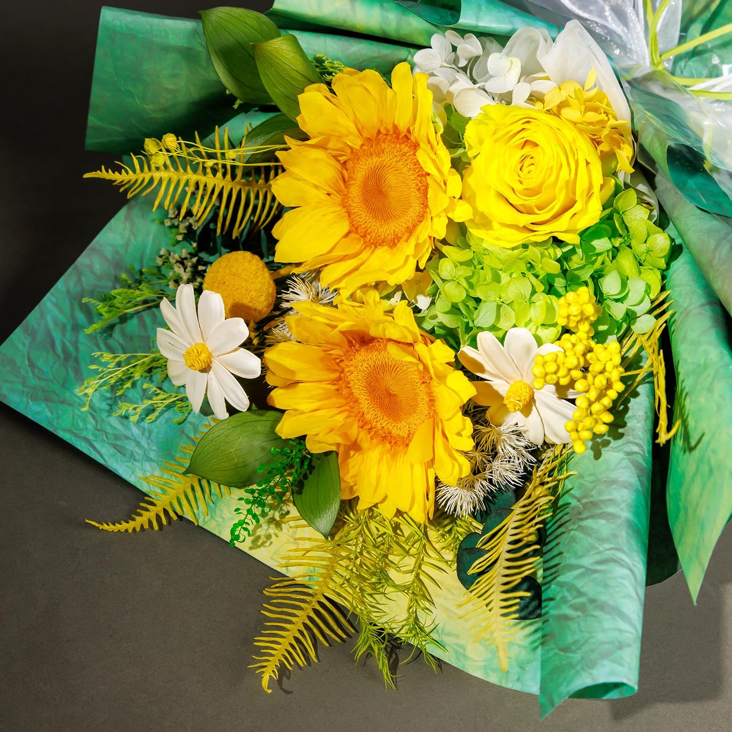 Bonsion Preserved Flowers Yellow Gifts for Women, Flower for Delivery, Preserved Sunflower Bouquets, Birthday Gifts for Grandma, Mothers Day Flowers for Wife