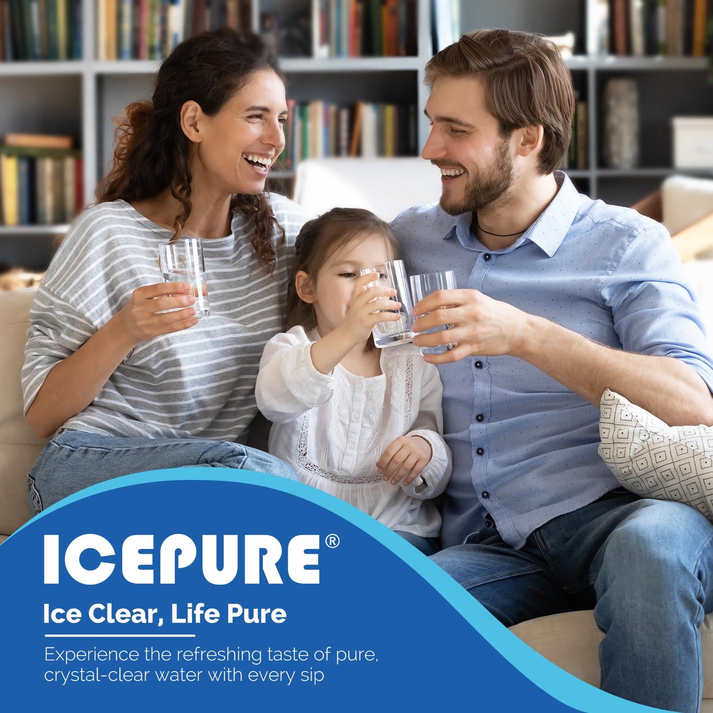 ICEPURE RWF0600A Replacement for GE MWF, MWFP, 197D6321P006, WFC1201, MWFA, PC75009, HDX FMG-1, GSE25GSHECSS, 46-9996, GSH25JSDDSS, PSHS6PGZBESS, GWF, SGF-G9, RWF1060 Refrigerator Water Filter 4PACK