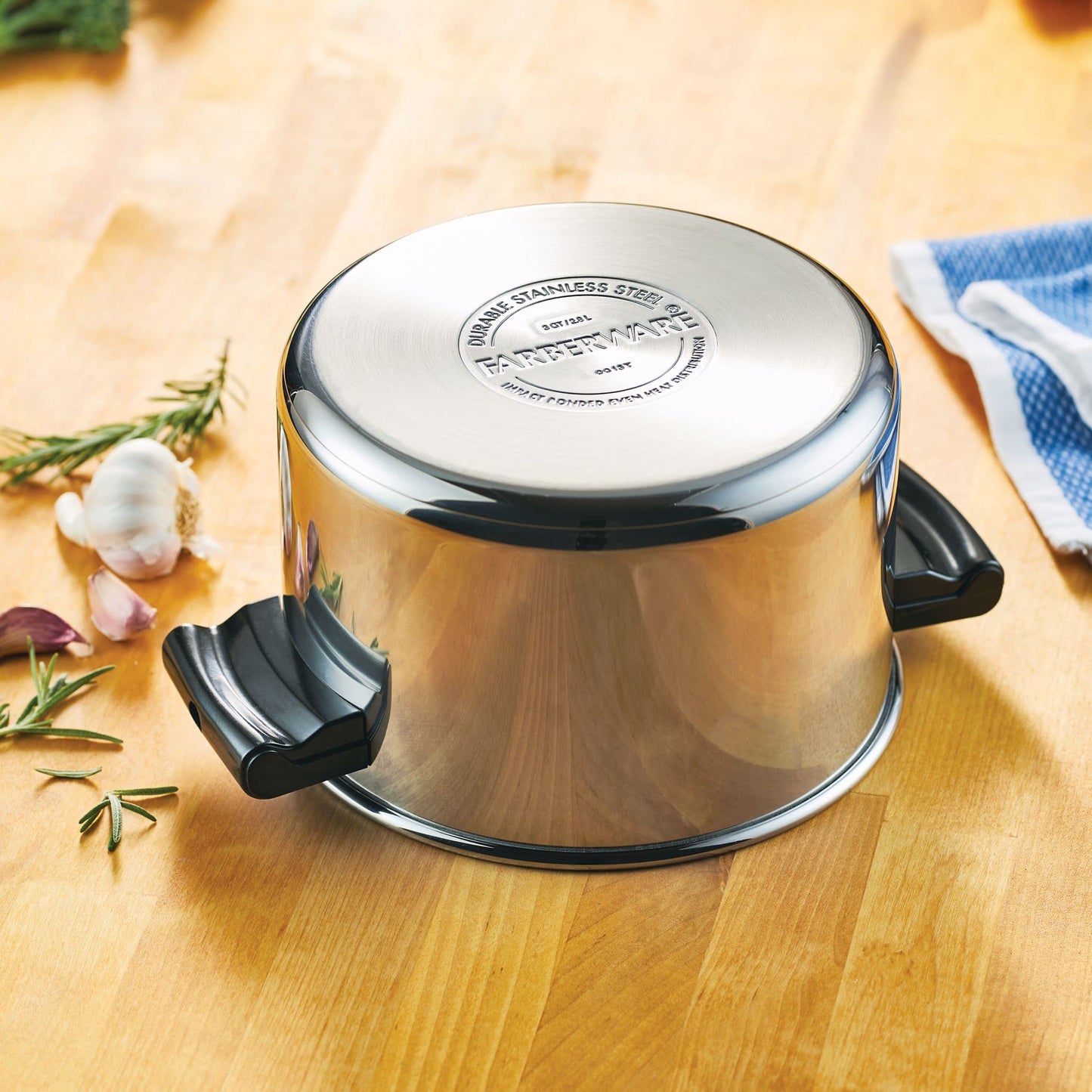 Farberware Classic Series Stainless Steel Stack 'n' Steam Sauce Pot and Steamer Set, Steamer Pot for Cooking, 3-Quart