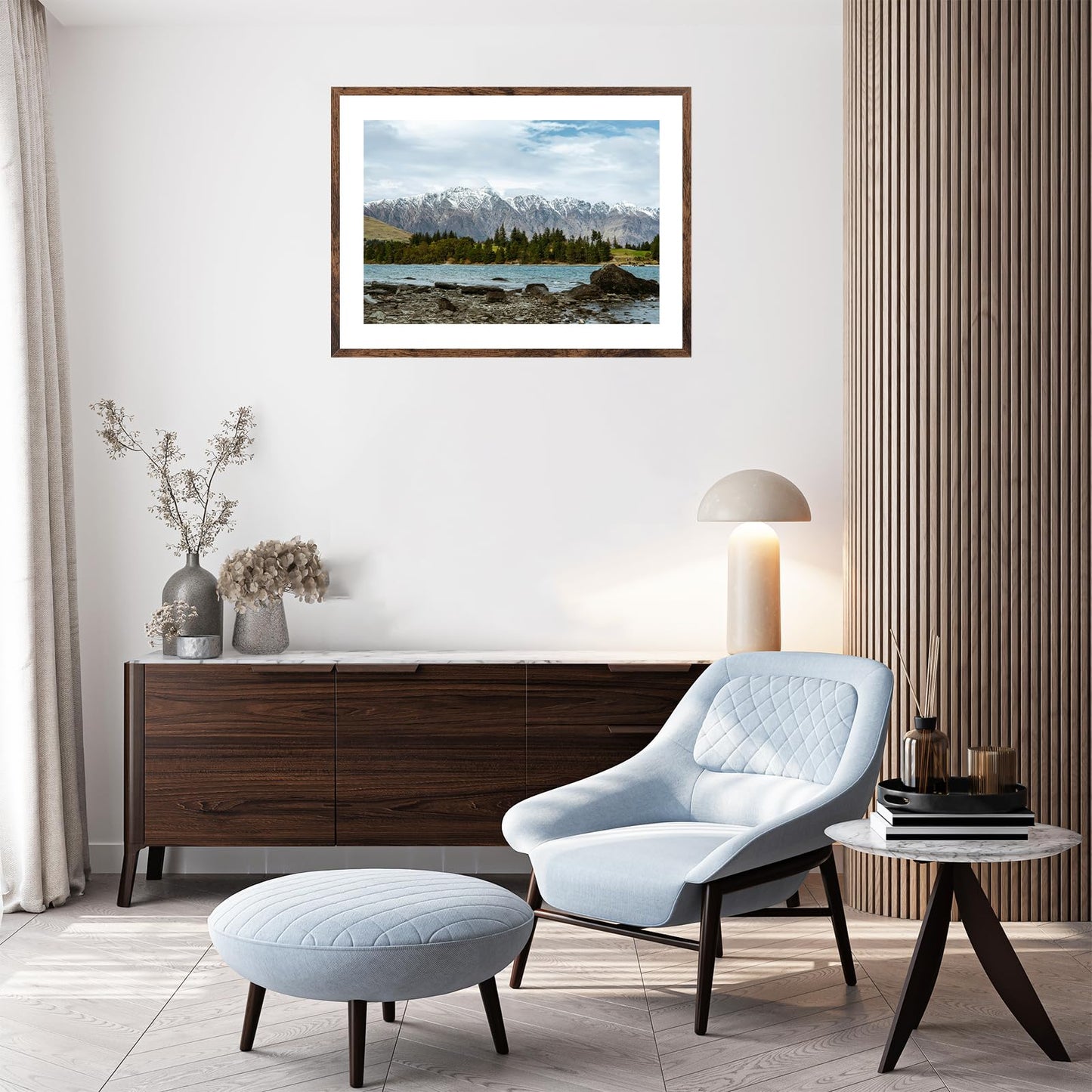 QOTIB Wood 20x28 Picture Frame with 16x24 Mat, Display 16x24 with Mat or 20x28 Without Mat, Wood 20 by 28 Photo Frame, 20 x 28 Frame for Wall Hanging Display, Deep Brown