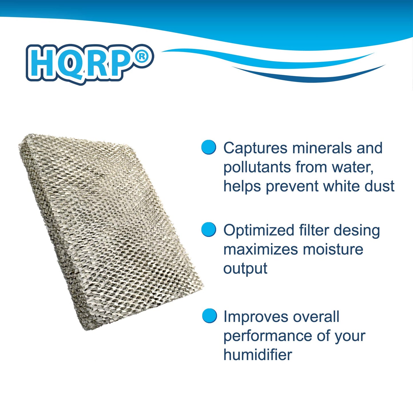 HQRP 2-Pack Water Filter Replacement for Bryant P110-3545 fits HUMBBLBP, HUMBALBP, HUMBBLFP, HUMBALFP, HUMCRLBP, HUMCRLFP Series Humidifiers