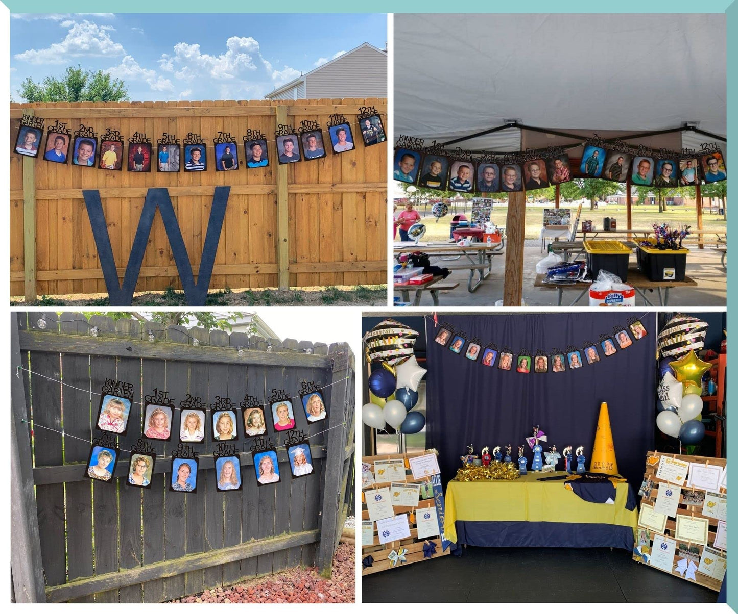 2026 Graduation Photo Banner 8x10 K-12 Graduation Party Photo Display Graduation Party Decorations Personalized Graduation Announcements Banner for High School College Graduation Party Supplies TD112