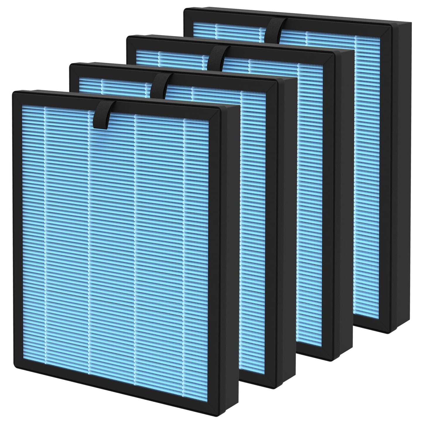 SAKEGDY MJ005H Replacement Filter, Compatible with POMORON MJ005H Purifier, 4-in-1 Main Filter, Activated Carbon, Part # ‎MJ005H-RF (4 Pack)