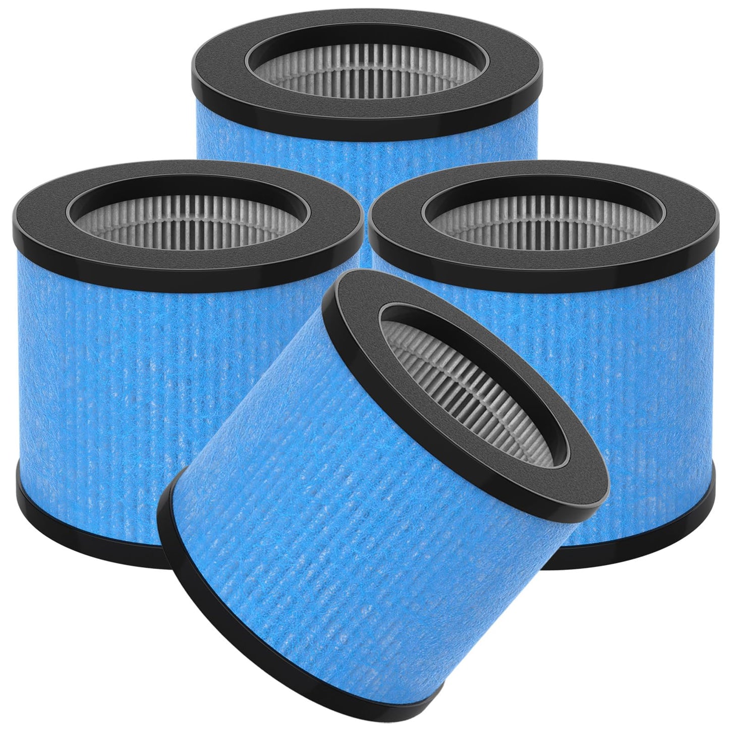 TPAP002 Filter Replacement Compatible with TOPPIN TPAP002 HEPA Air Purifier Comfy Air C1, 3-in-1 H13 True HEPA Filter, Part# TPFF002, 4 Packs