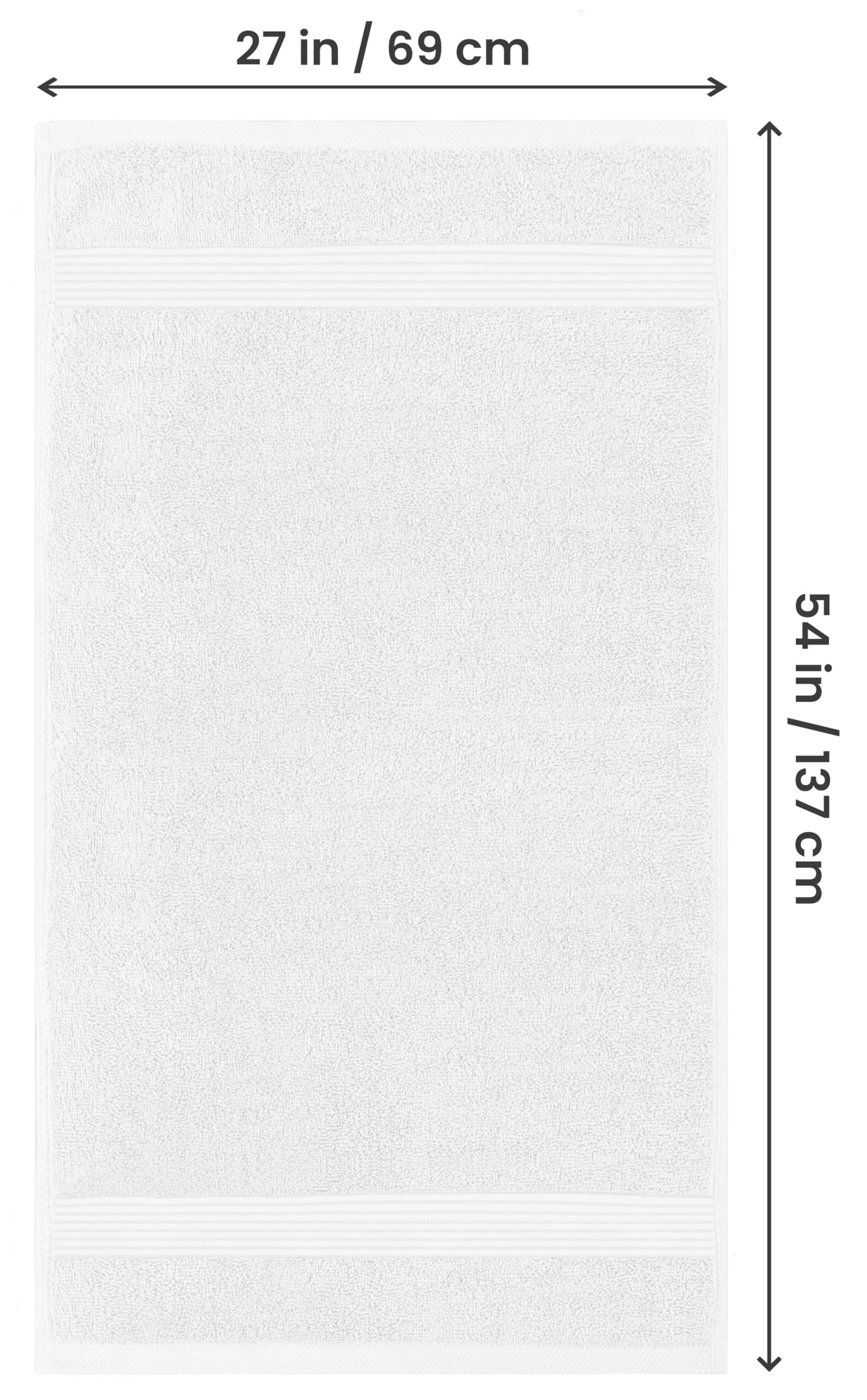 Utopia Towels Luxurious Bath Towels Set, 27 x 54 Inches 100% Ring Spun Cotton, 4 Pack White