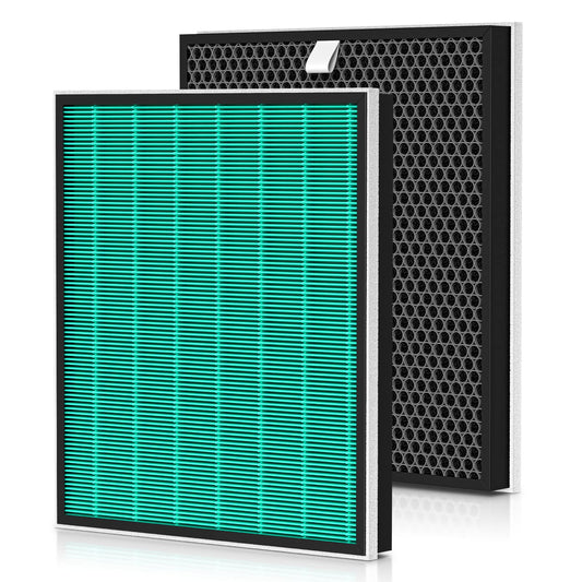 2 Pack 250/250S Replacement Filters for Coway Airmega 250 250S Max2 Air Purifier, Max 2 Green HEPA and Activated Carbon Filter Set, AP-1720-FP