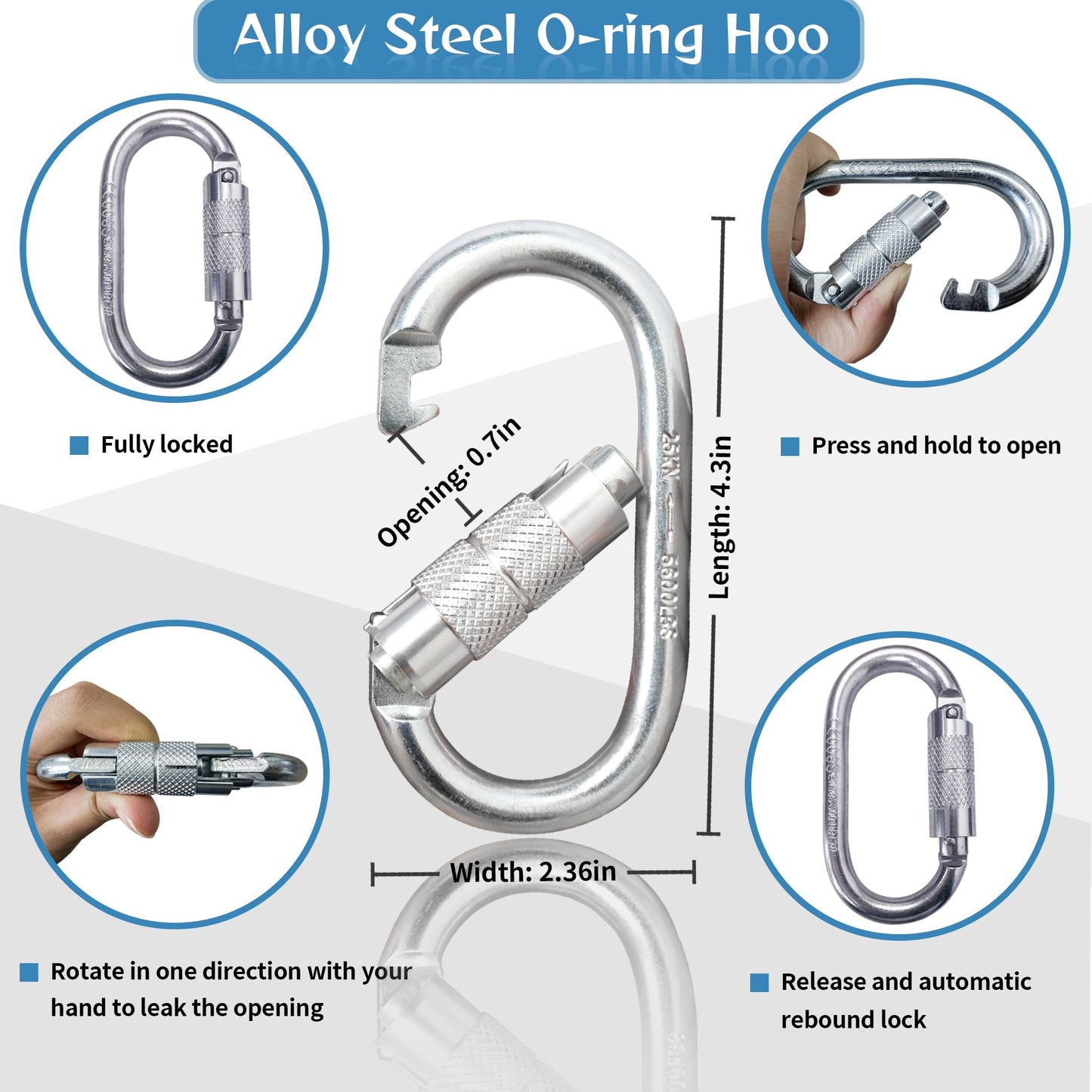 11FT Self Retracting Lifeline Fall Protection Retractable Safety Lanyard Rectracting Lifeline Personal Fall Arrest Protection ANSI Self Retractable Gear for Roofing Construction(Big Hook)