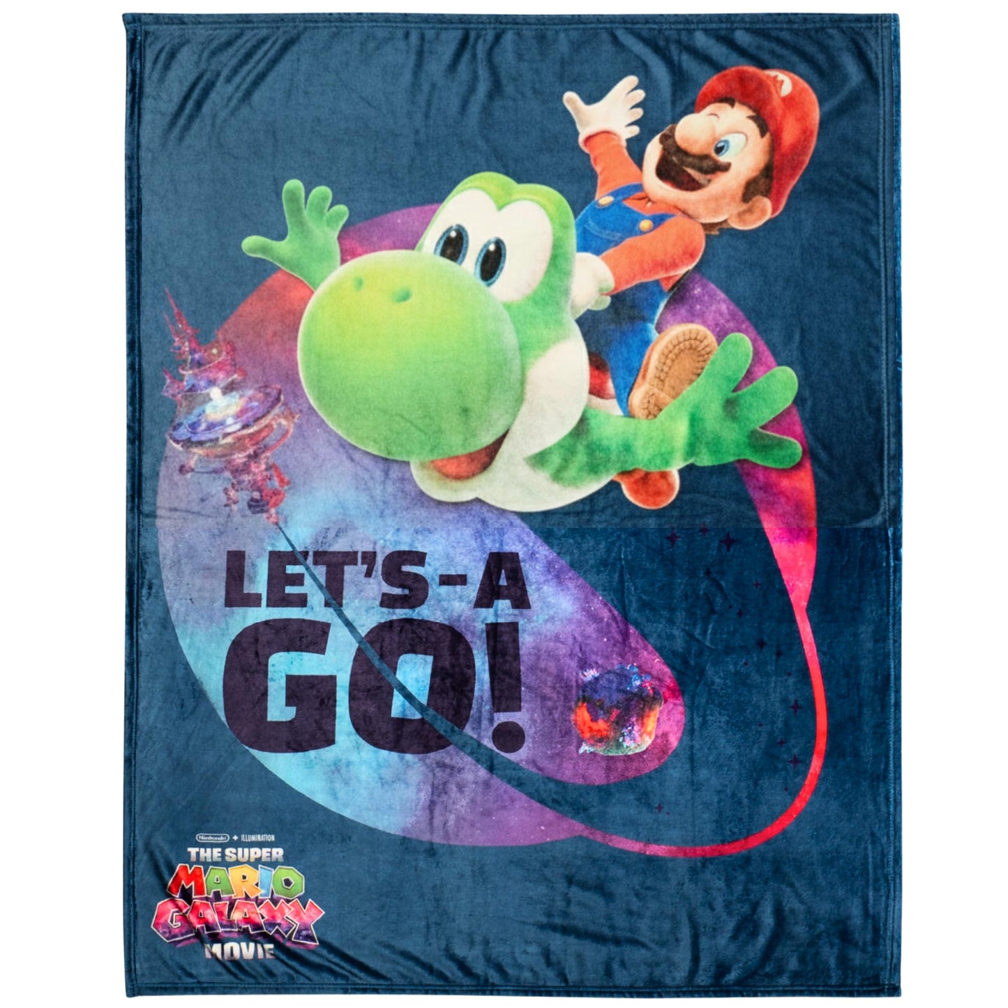 The Super Mario Galaxy Movie Throw Blanket, Yoshi, Soft Cozy Decorative Blanket for Couch, Bed, or Gaming Room (100% Officially Licensed Product) by Franco Collectibles