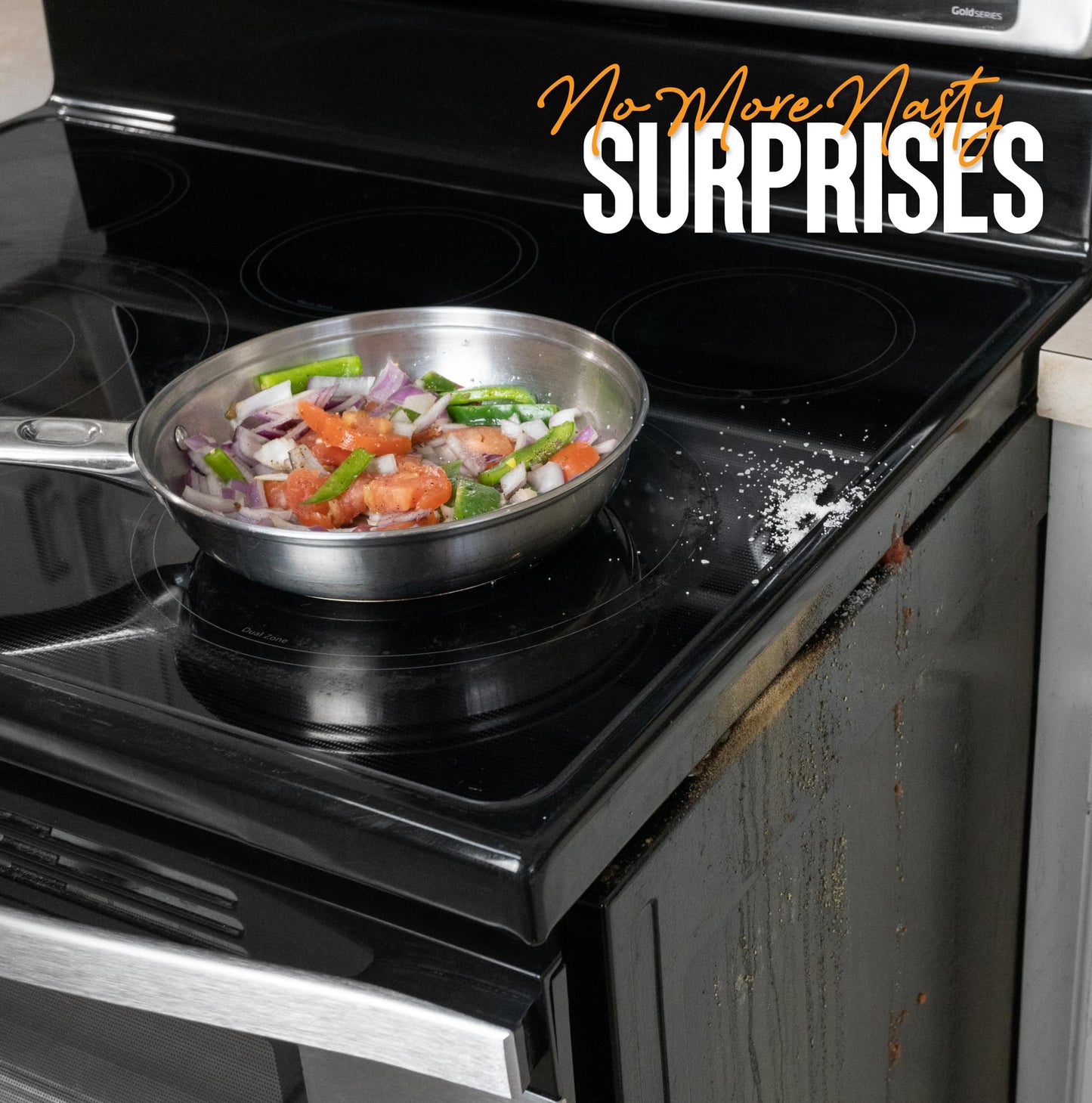 Linda’s Essentials Stove Gap Covers 316 Stainless Steel, Heat Resistant Oven Gap Filler Seals Spaces Between Stovetop and Counter, 25.4 Inches, Silver(Steel), 2 Pack