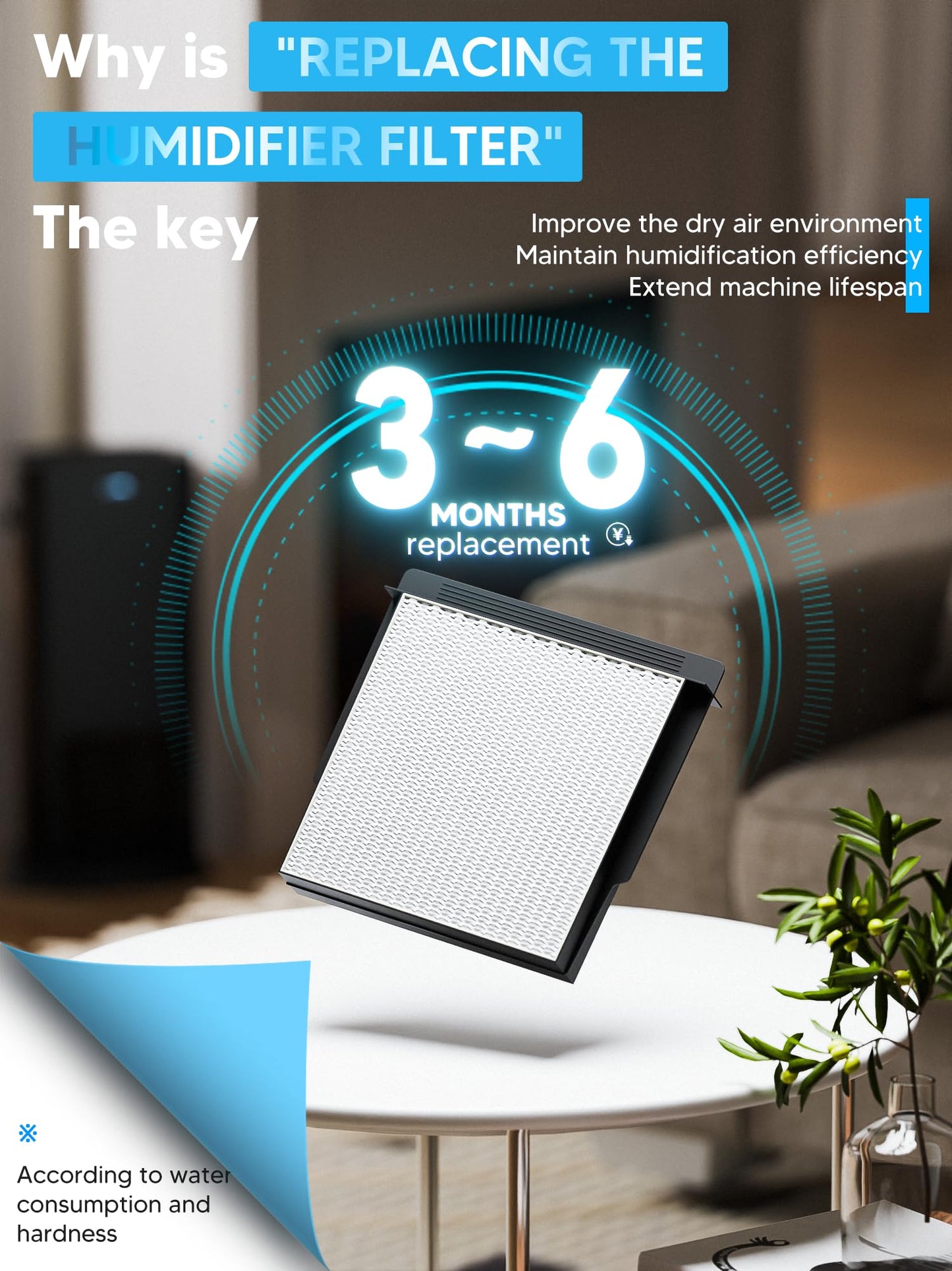 NISHCON 1040 Super Wick Humidifier Filter Replacement for Essick Air AIRCARE Humidifiers Filter B40 B40-C 3D6 100 5D6 700 7D6 100 D46 720 CM330AWHT CM330ABLK CM330DWHT CM330DBLK - 4 Pack