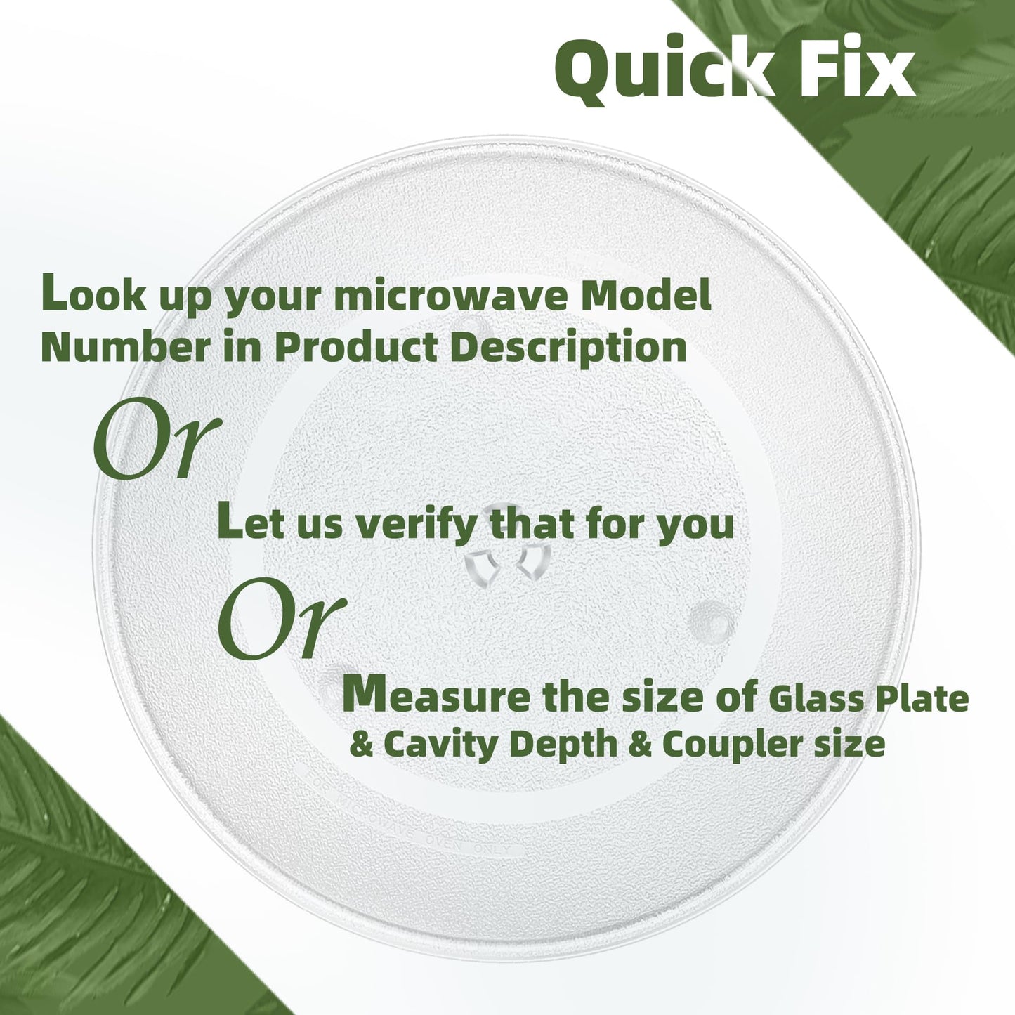 Gemroom 16.5" Microwave Turntable Plate Compatible with Whirlpool WPW10510836, 16 1/2 inch Microwave Glass Plate Replacement for Frigidaire 5304519348 GE WB48X29704