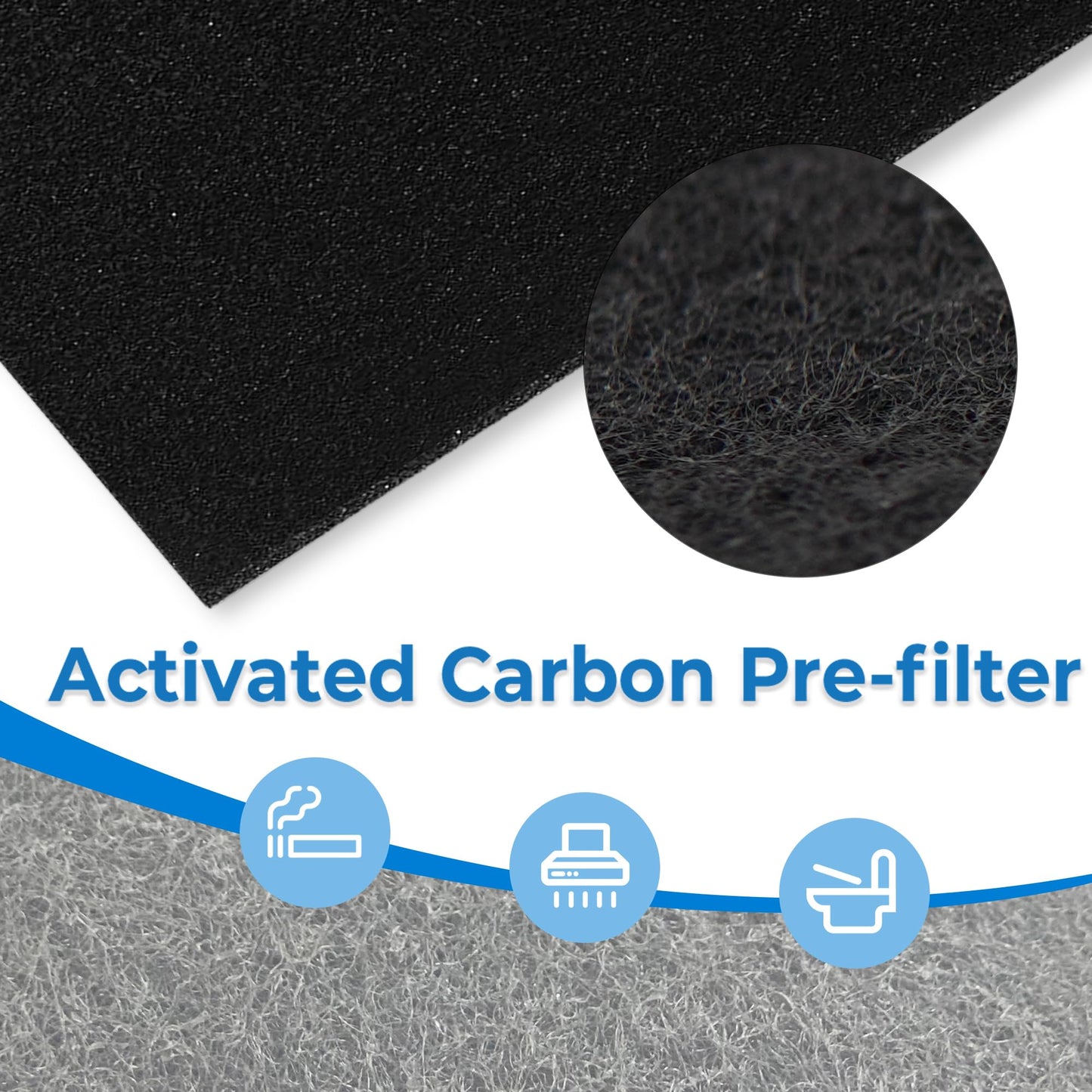 D360 Replacement Filter D3 Compatible with Winix D360 Air Purifier, Part Number 1712-0101-02, 2 Main Filter & 8 Activated Carbon Filters