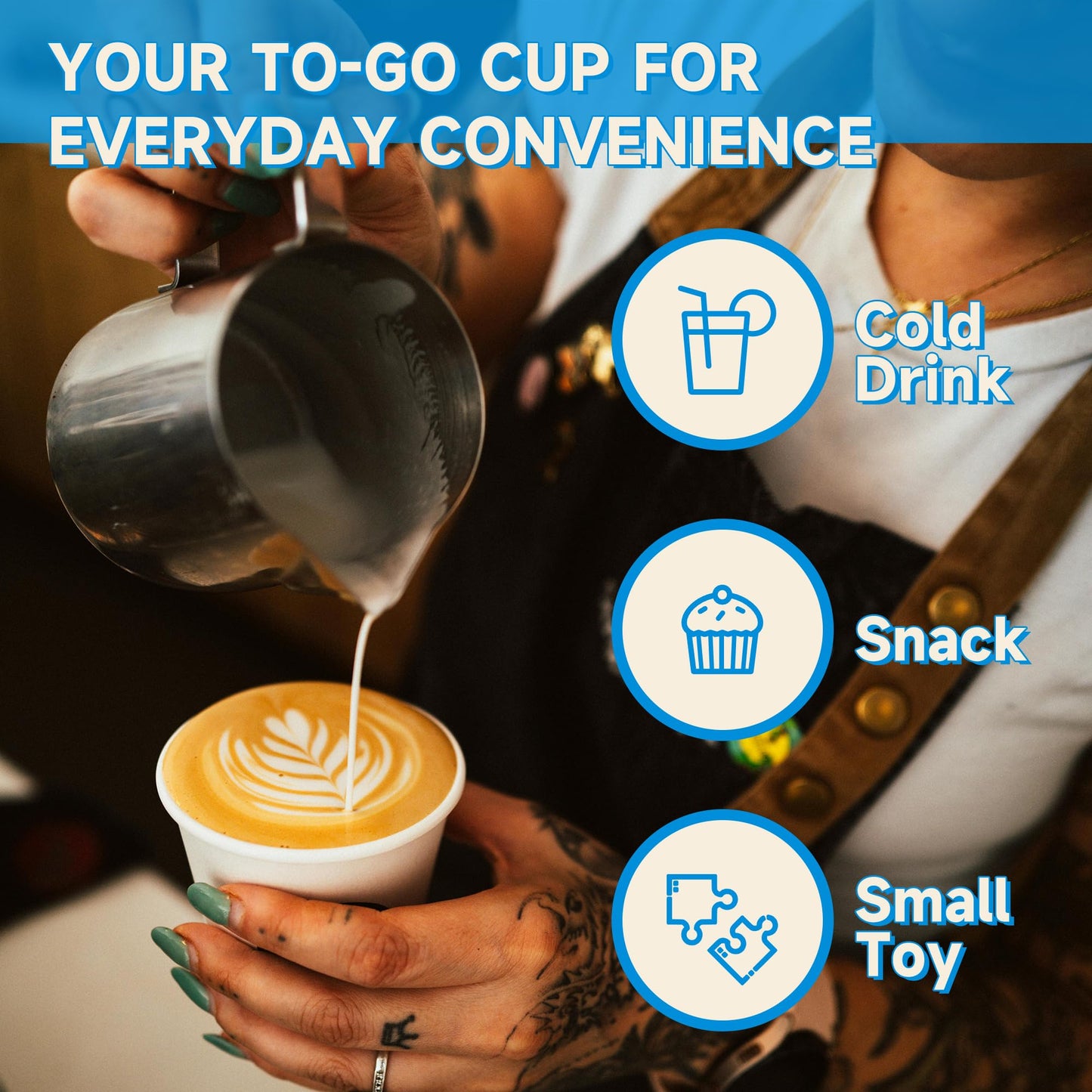RACETOP Paper Coffee Cups 12 oz 500 pack, Paper Cups Disposable, Hot Coffee Cups, Ideal for Coffee, Beverages (12oz 500 pack white)