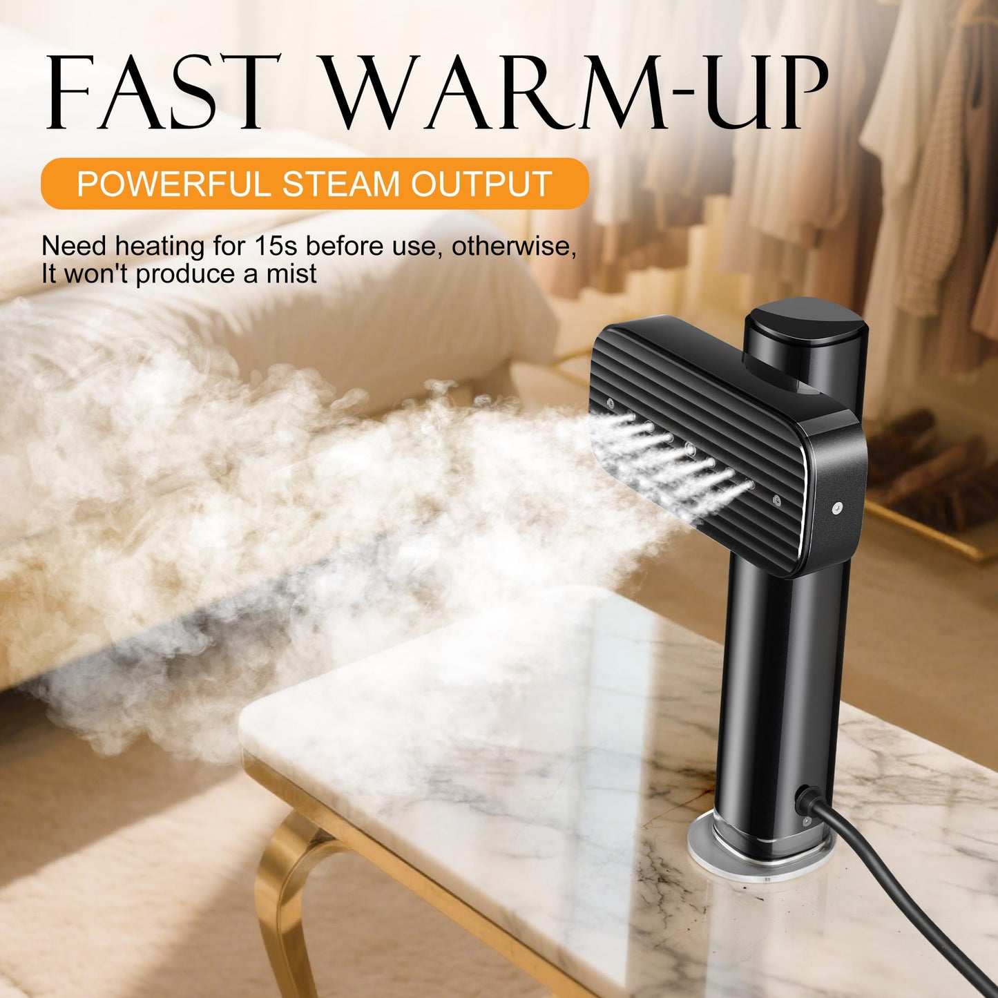 G5 Steam 2-in-1 Professional Handheld Steamer for Clothes,Iron for Clothes, Just 1lbs Lightly, 10 Minutes of Continuous Steam 1200W Light Steam Iron for Travel and Home