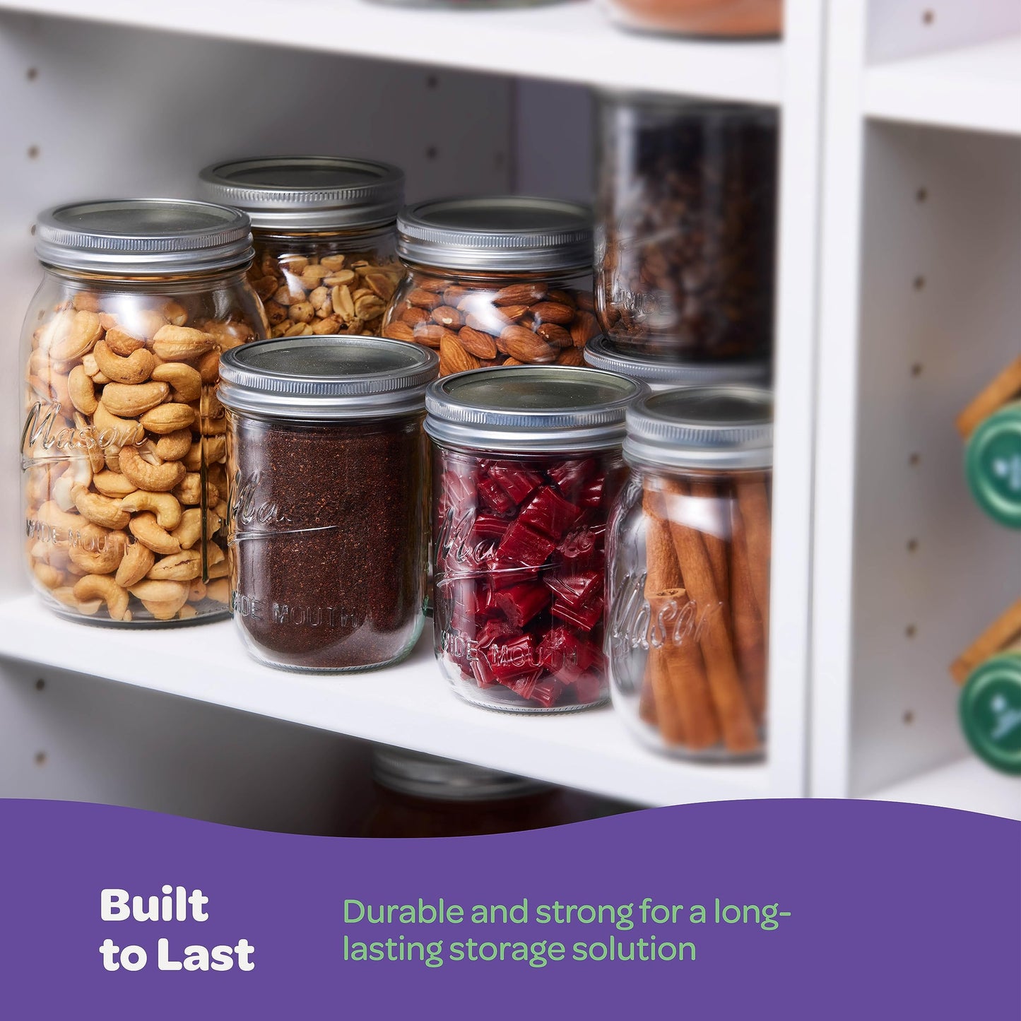 SEWANTA Wide Mouth Mason Jars 32 oz [4 Pack] With Mason Jar Lids and Bands, Mason Jars 32 oz - For Canning, Fermenting, Pickling - Jar Decor - Microwave/Dishwasher Safe.