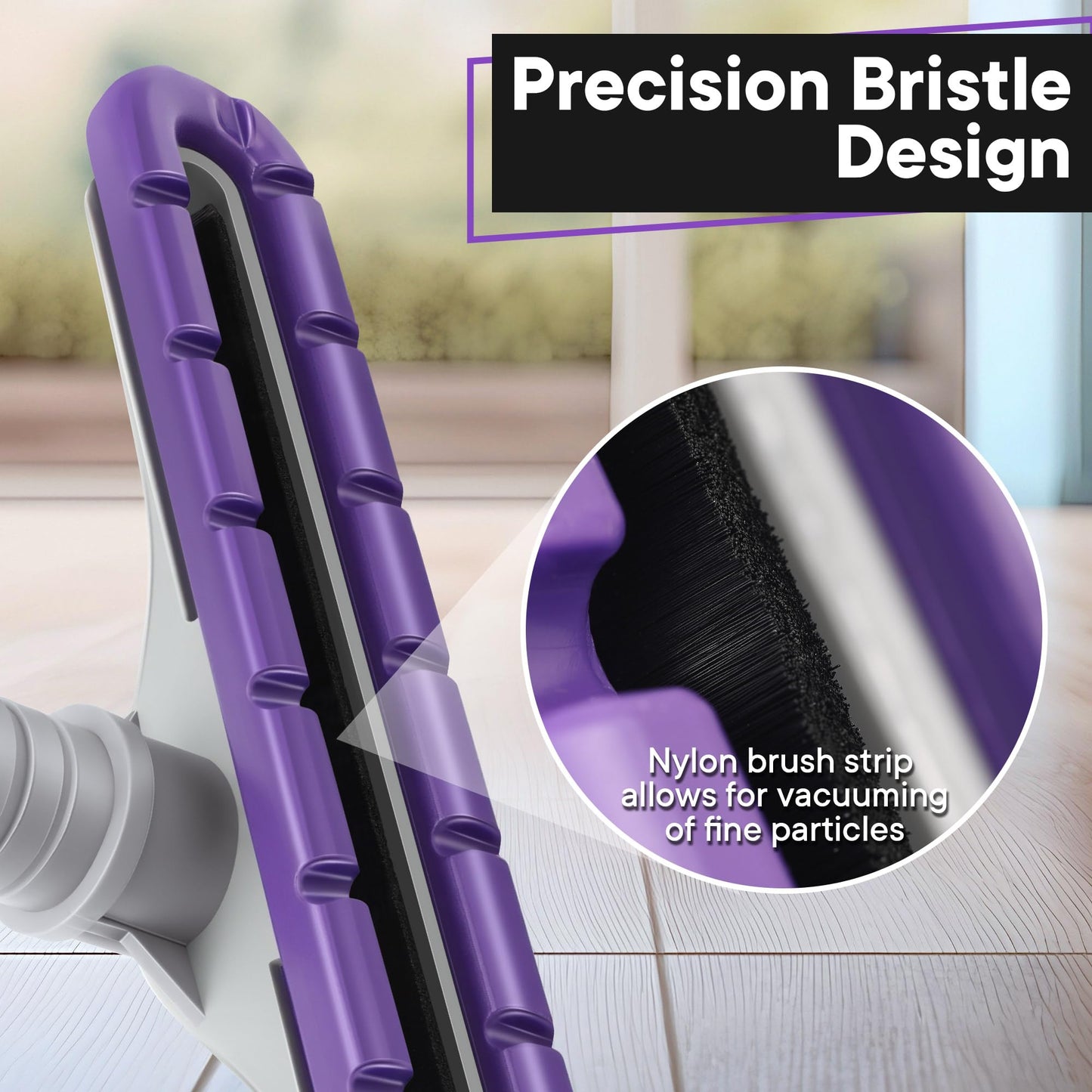 HappyAlley 2 Pack Replacement Floor Tool Compatible with ProTeam 101446 E-Z Glide Backpack Vacuums 10 QT & 6 QT, 14" Hard Floor Tool Compatible with Commercial Cleaners(Nylon Brush,Purple Gray)