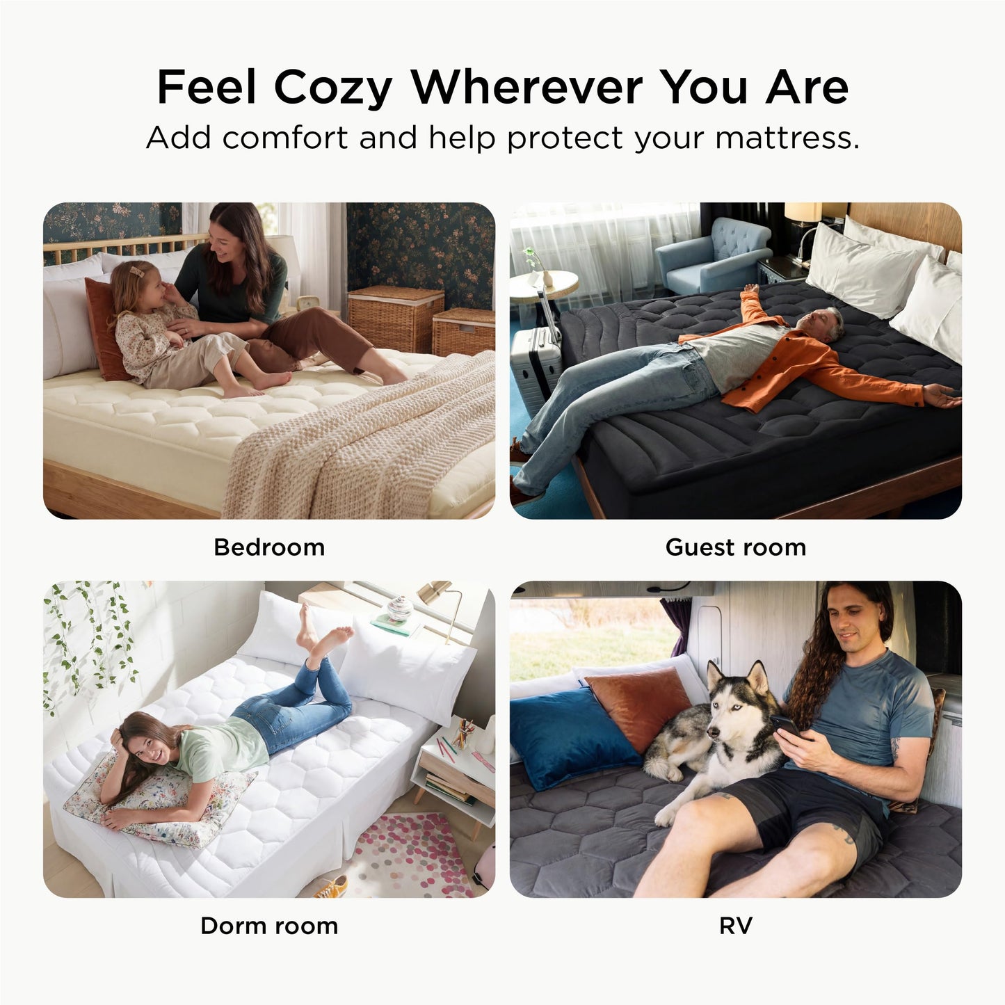 Bedsure California King Mattress Protector - Cal King Mattress Pad Topper with 8-21 Inches Deep Pocket, Quilted Fitted Soft Bed Cover Padded, White, 72x84 Inches