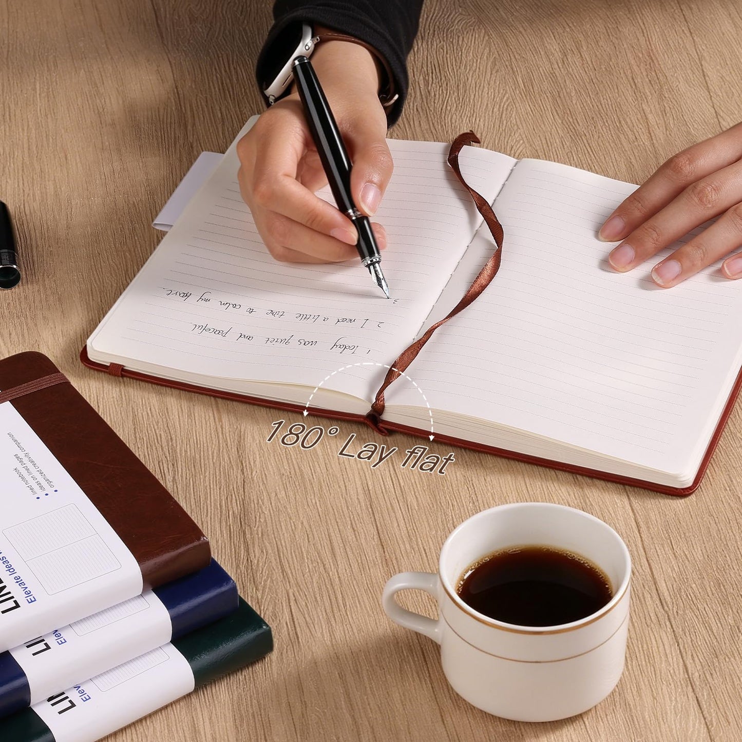 Dynta Office Notebooks 6 Pack, A5 Lined Pages, 100 GSM Paper, Hardcover, College Ruled, Professional Notebooks for Meetings, Work Notes & Everyday Writing