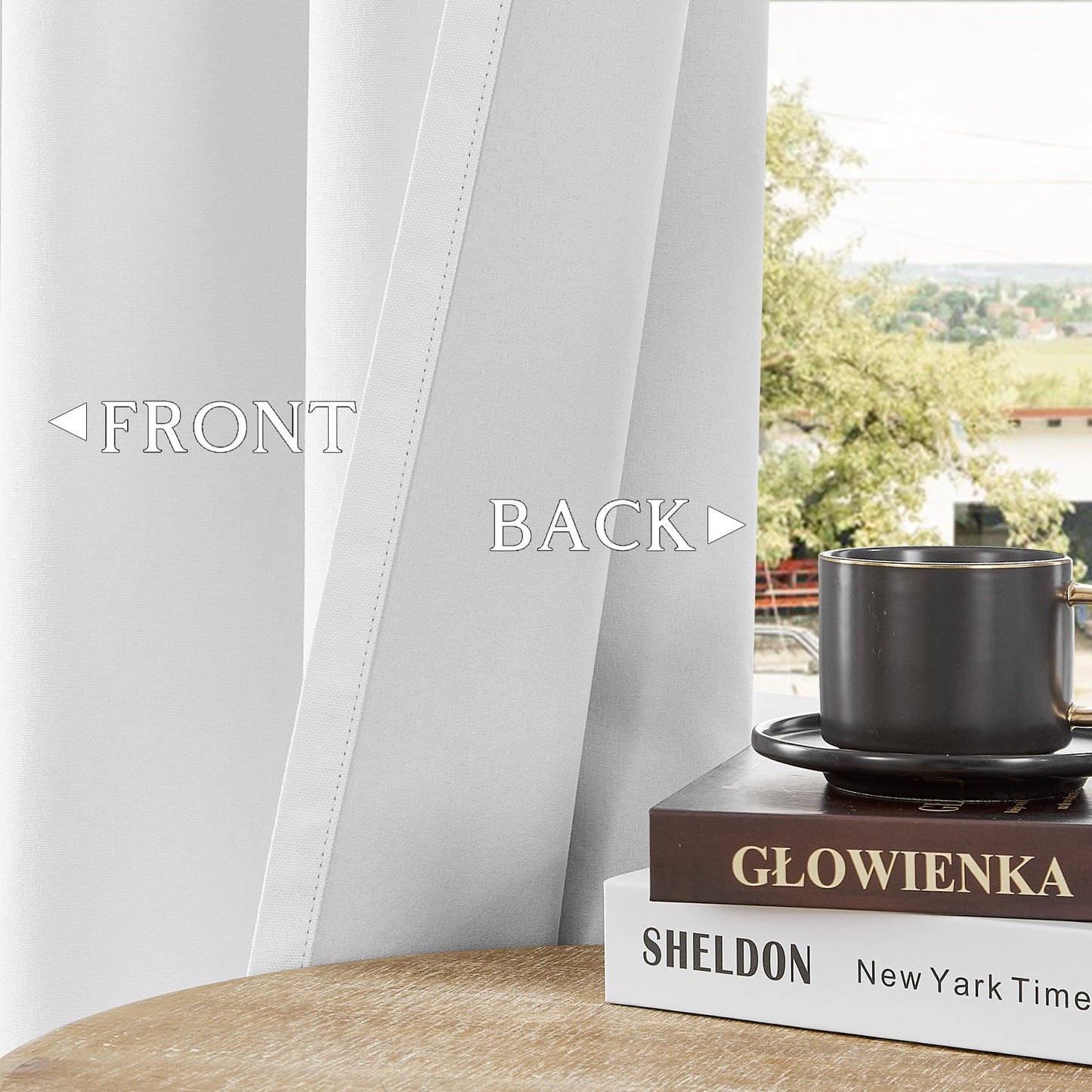 ChrisDowa 100% Blackout Pure White Solid Curtains 63 Inches Long 2 Panels for Bedroom Living Room,Farmhouse Room Darkening Thermal Insulated Soundproof Grommet Top Window Treatment Drapes,52x63
