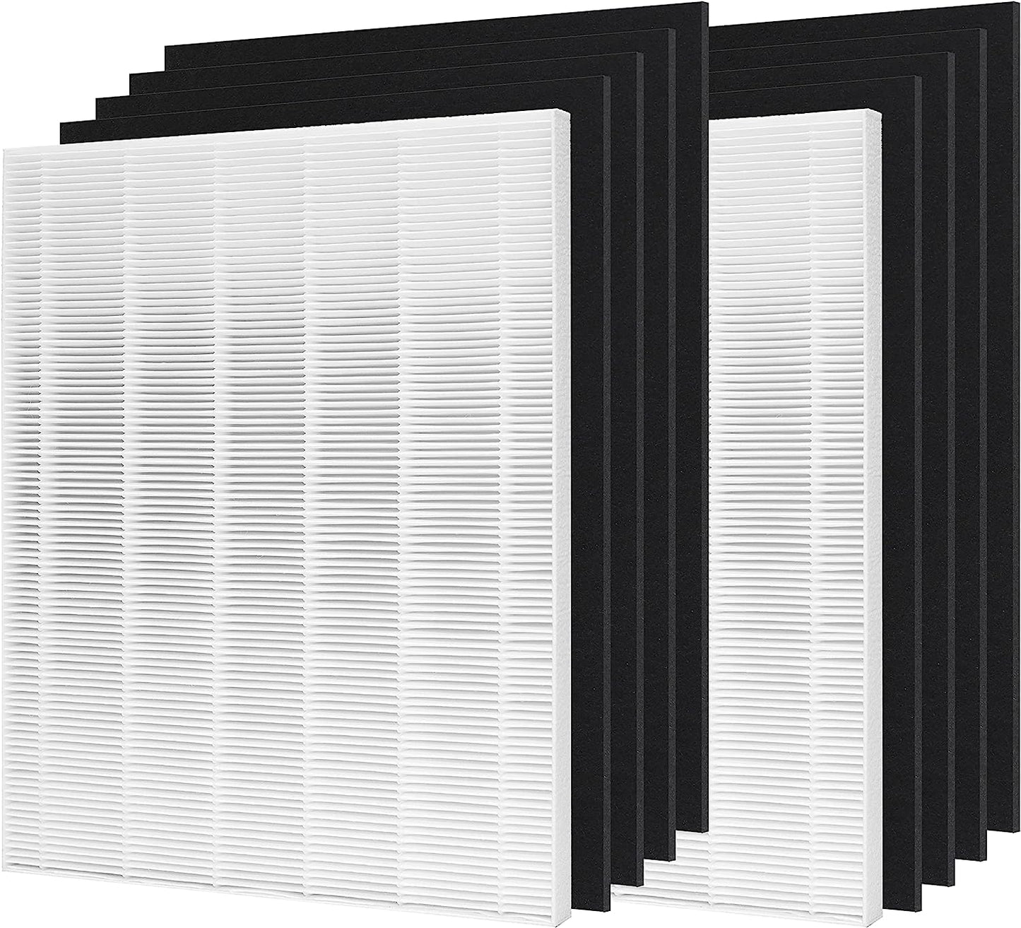 Hichoryer D480 True HEPA Replacement Filter D4, Compatible with Winix D480 Air Purifier, Compare to Winix D4 Filter, Item Number 1712-0100-00, 2 H13 True HEPA Filter & 8 Activated Carbon Filters