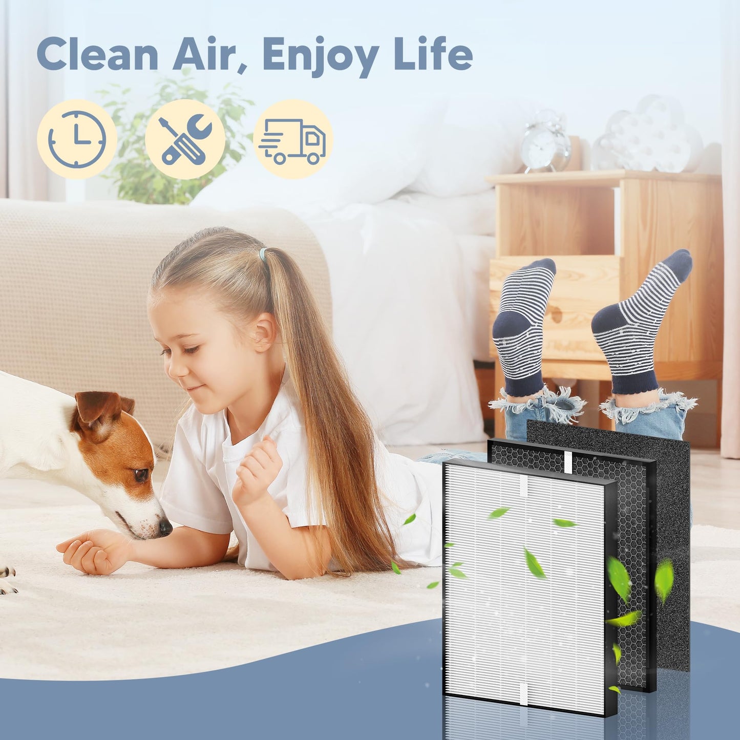 YCWARMXX 3000 Replacement Filter Compatible with A-Doctor 3000 series（3000 3000m 3000Pro） Includes:1 Air Filter, 2 Activated Carbon Filters and 4 Pre-Filters