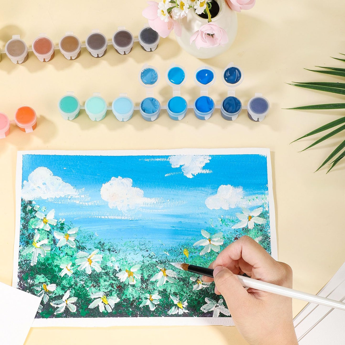 120 Sheets Watercolor Paper 8.5 x 11, 140 lb/300 GSM Cold Press Watercolor Paper Bulk White Water Color Paper for Kids Child Students Adults Artists Drawing