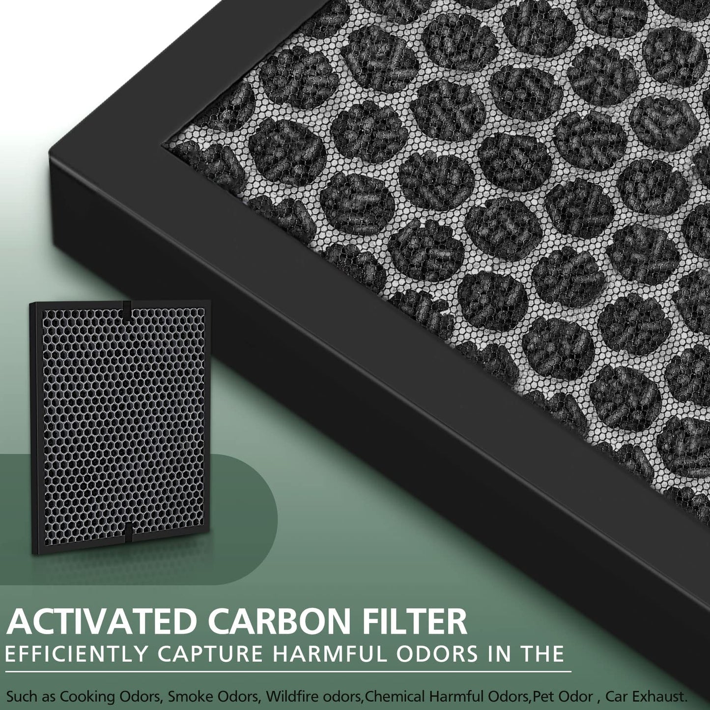 LV-PUR131 Replacement Filters for LEVOIT LV-PUR131 and LV-PUR131s Air Purifier, LV-PUR131-RF, 2 Pack HEPA and Activated Carbon Filters