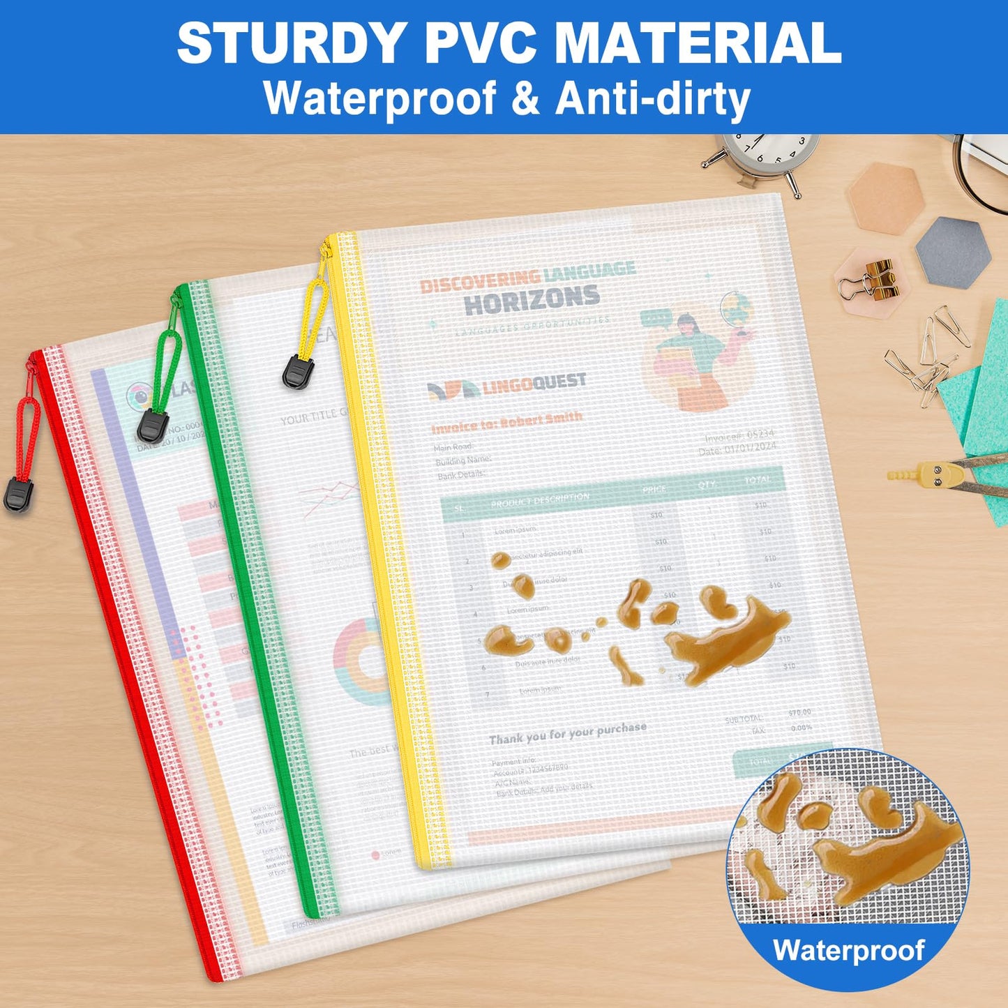 120 Pack Mesh Zipper Pouch Bags, A4 Mesh Bags with Zipper in 8 Color, Waterproof Zipper Pouches for Organization, Plastic Zipper Bag for Classroom & Office, Ideal Back to School Supplies