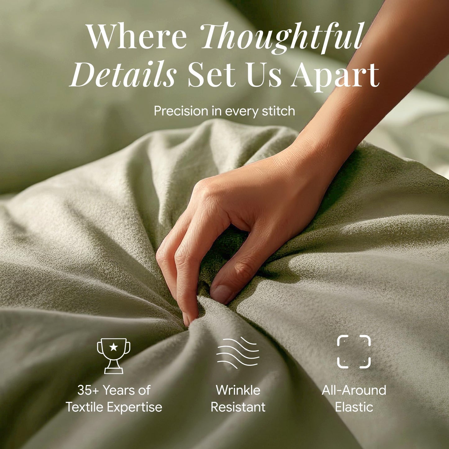 Tribeca Living King Cotton Flannel Flat Sheet Only 170-GSM - Oversized 112 x 106 Inch Dimensions for Generous Bed Coverage - Soft Breathable Bedding in Green