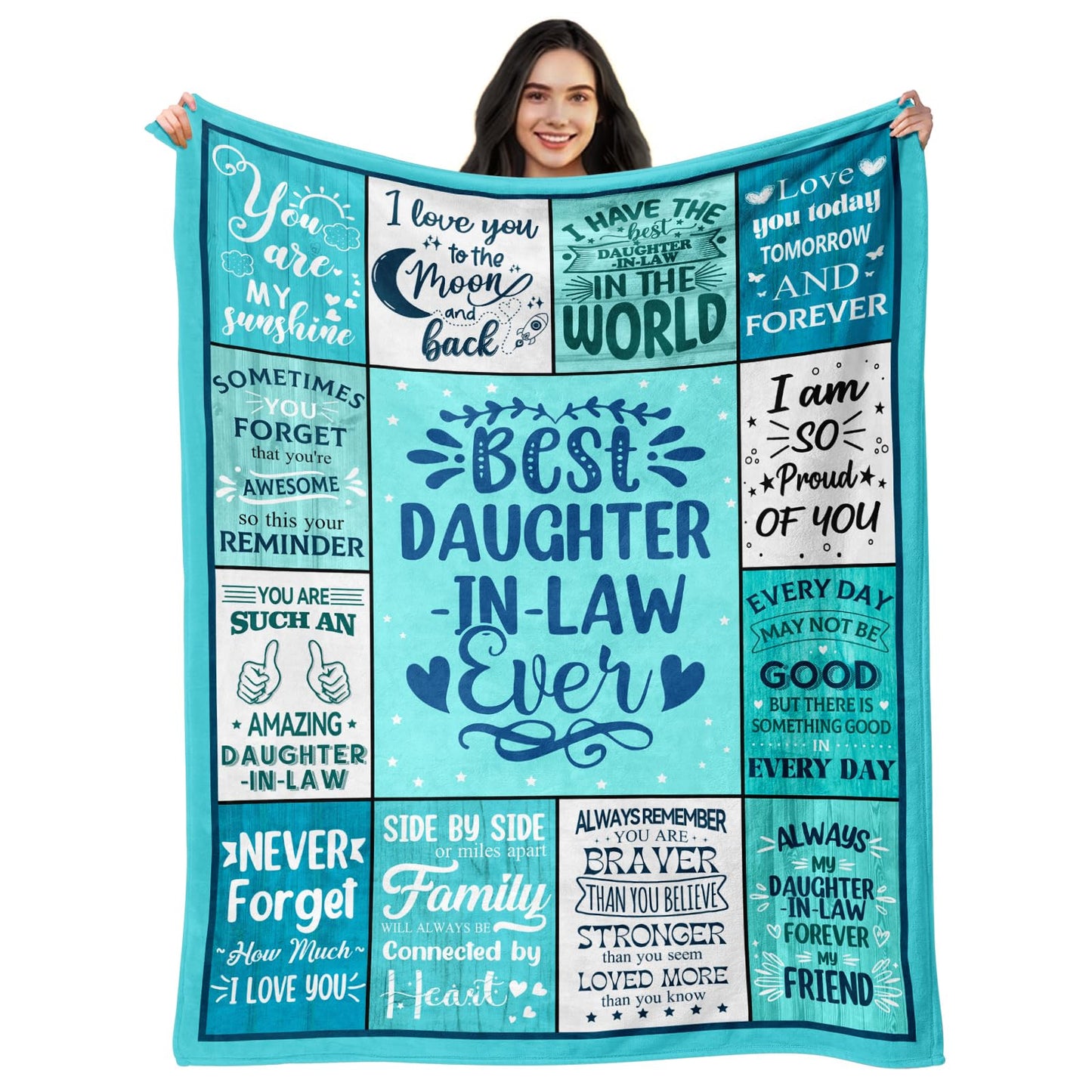 NIVAY Daughter in Law Birthday Gifts - Daughter in Law Gifts from Mother - Unique Birthday Gift for Daughter-in-Law from Dad - Future Gift for Best Daughter-in-Law Blanket Presents 50"x60"
