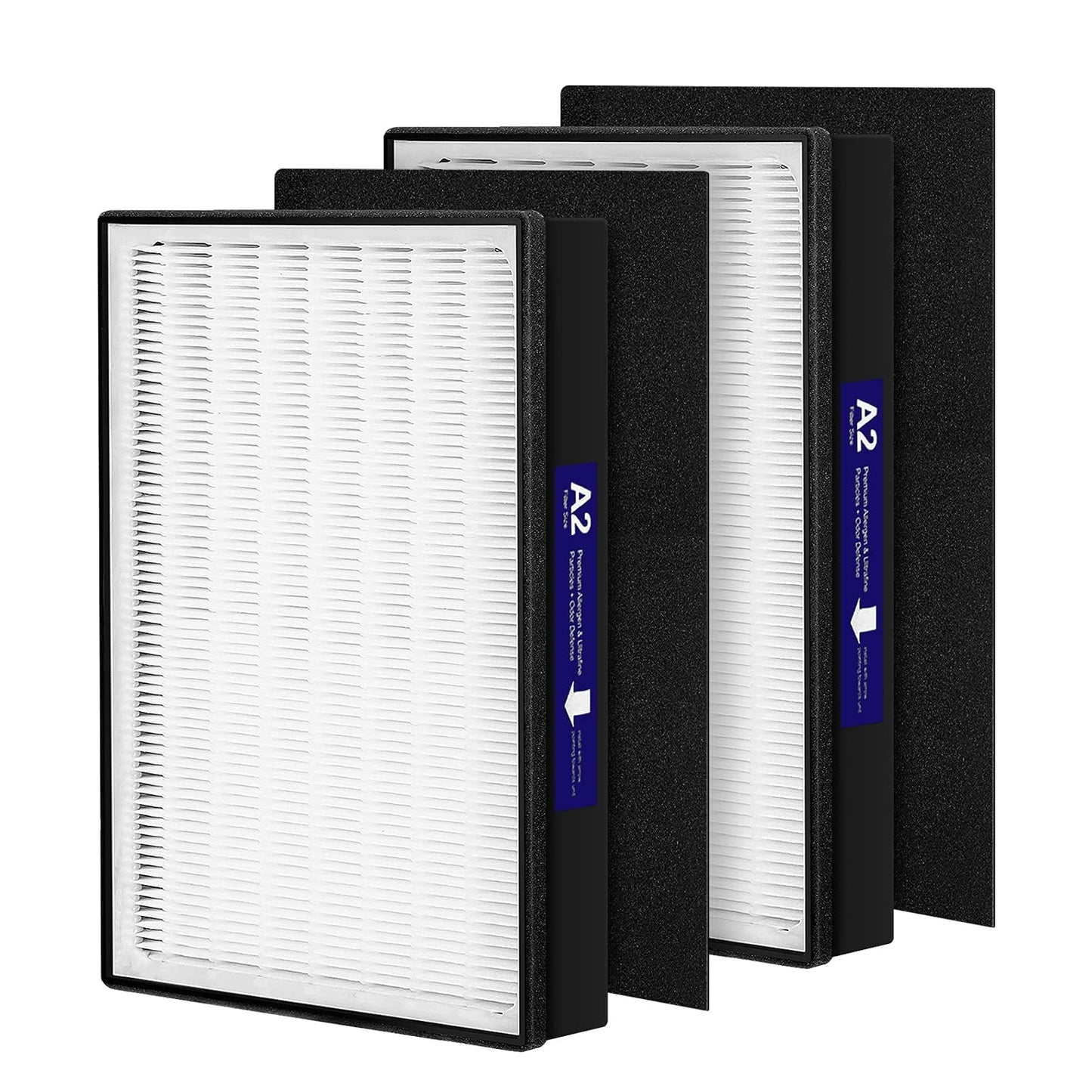 2 Pack A2 Replacement Filter Compatible with 3M Filtrete Room Air Purifier Models FAP-C02-A2, FAP-C03-A2, FAP-T03-A2, Part # 1150101