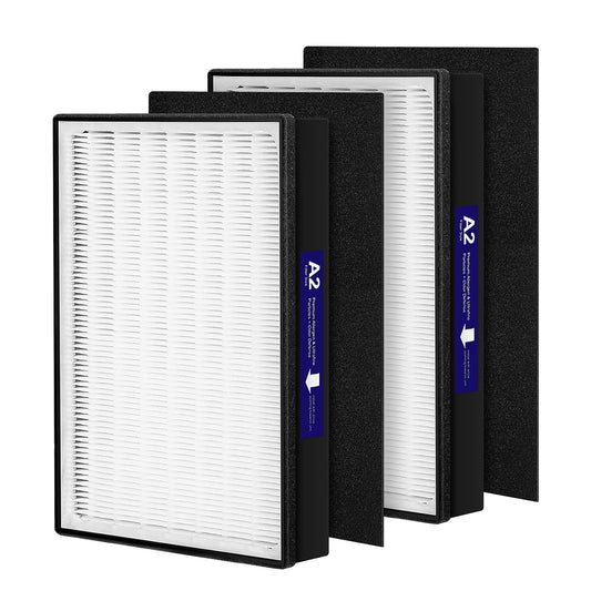 2 Pack A2 Replacement Filter Compatible with 3M Filtrete Room Air Purifier Models FAP-C02-A2, FAP-C03-A2, FAP-T03-A2, Part # 1150101