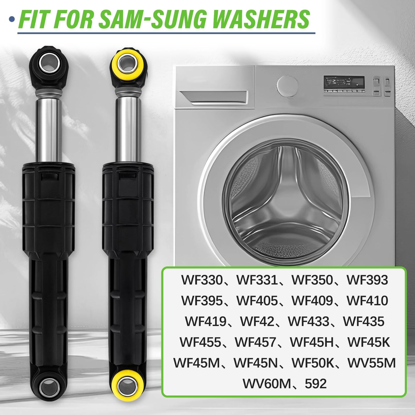 Semzohc Washer Shock Absorber Compatible with Sam-sung WF42H5000AW/A2 WF42H5200AFA2 WF42H5200APA2 WF42H5200AWA2 WF42H5600AWA2 WF45K6500AVA2 WF45K6500AWA2 WF45M5500AWA5 WF50K7500AVA2 WF50K7500AWA2