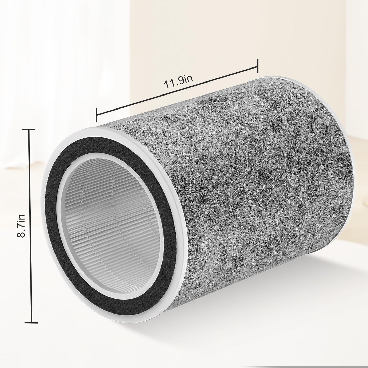 HP302/HP301/HP201 Replacement Filter and 6 Pre-filters Compatible with Shark HP202/HP230/HP231/UA205/AP1000/HC501/HC502, Absorb 99.97% Particulate, Compare Part#: HE2FKBASMB/HE2FKBAS/HE2FKPRO/HE2FKPET