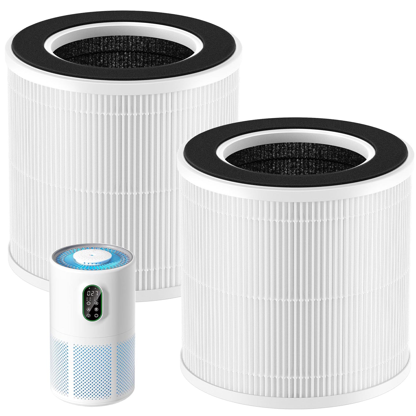 AP02 Replacement Filter Compatible with WESTHEY AP02 Air Purifier, 3-in-1 HEPA Filter Replacement with High-Efficiency Activated Carbon for Dust, Pollen, Smoke & Pet Odors, 2 Pack