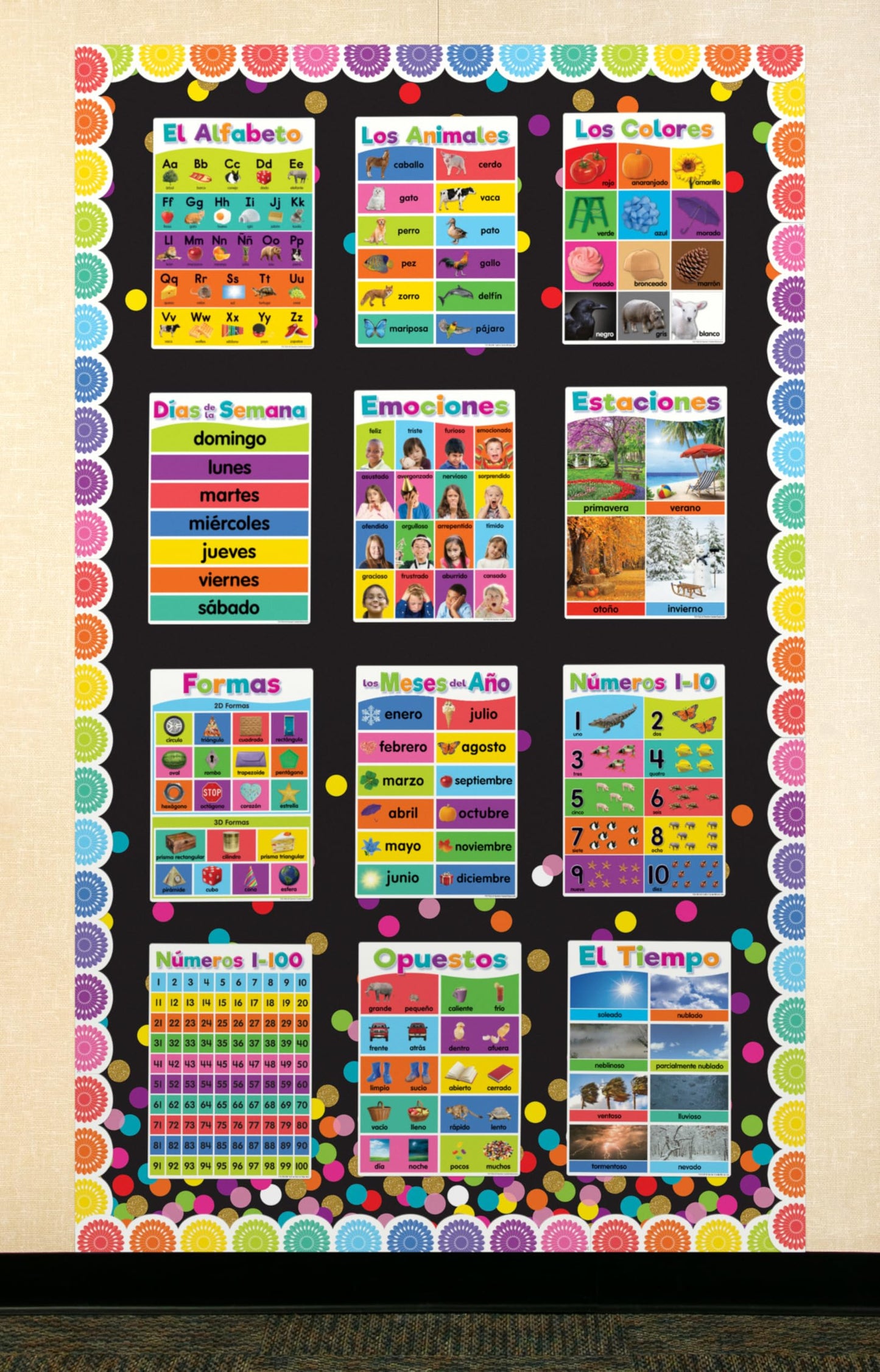 Teacher Created Resources Colorful Confetti on Black Better Than Paper Bulletin Board Roll (TCR77037)