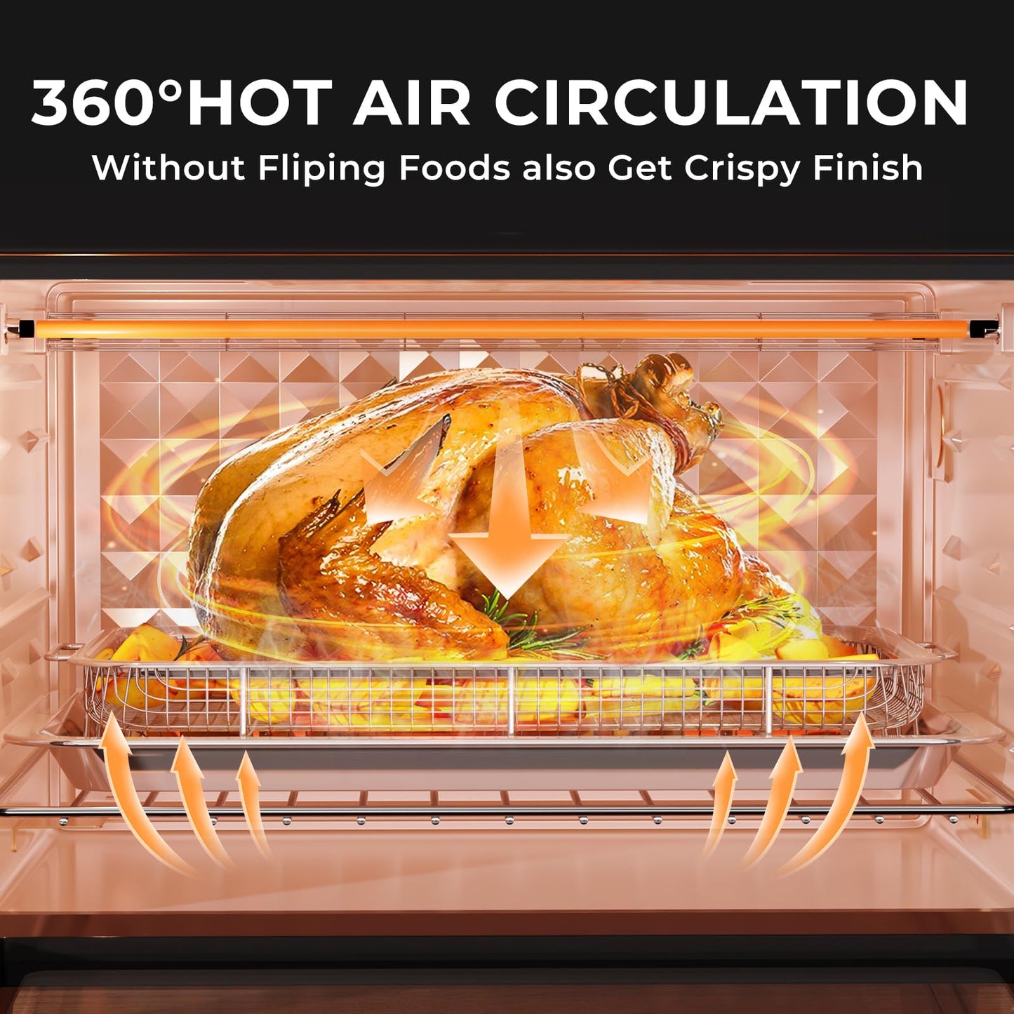Air Fryer Basket for Oven,Extra Large 18.8" x 12.8" Oven Air Fryer Basket and Tray Set with 30 PCS Parchment Papers, THORSES Thickened Stainless Steel Air Fryer Pan and Crisper Tray for Frying Baking